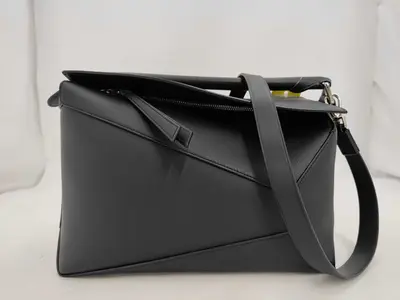 Puzzle Bag Medium Black Shoulder Bag