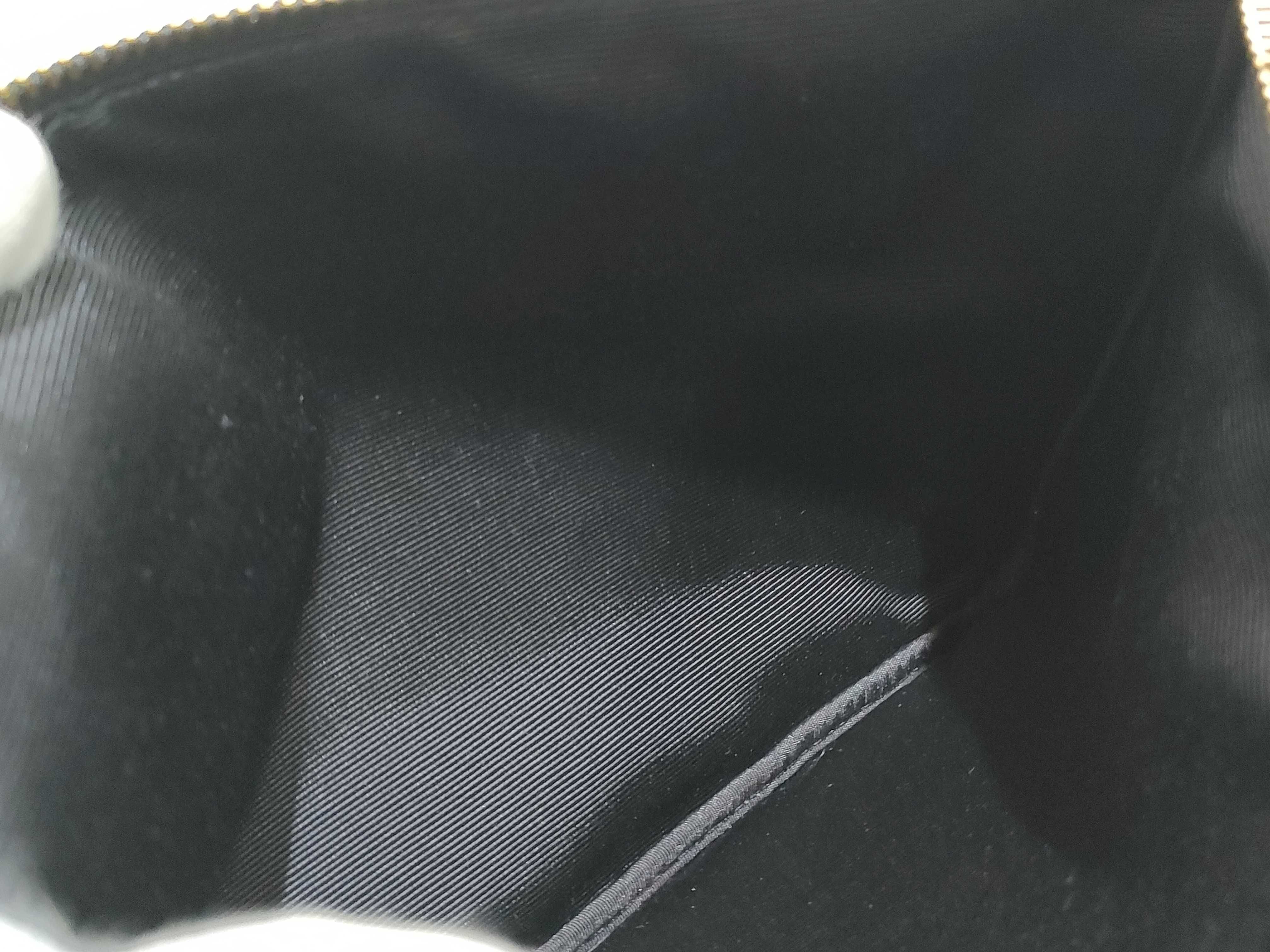 Trio Small Leather Shoulder Bag, Black — view 10