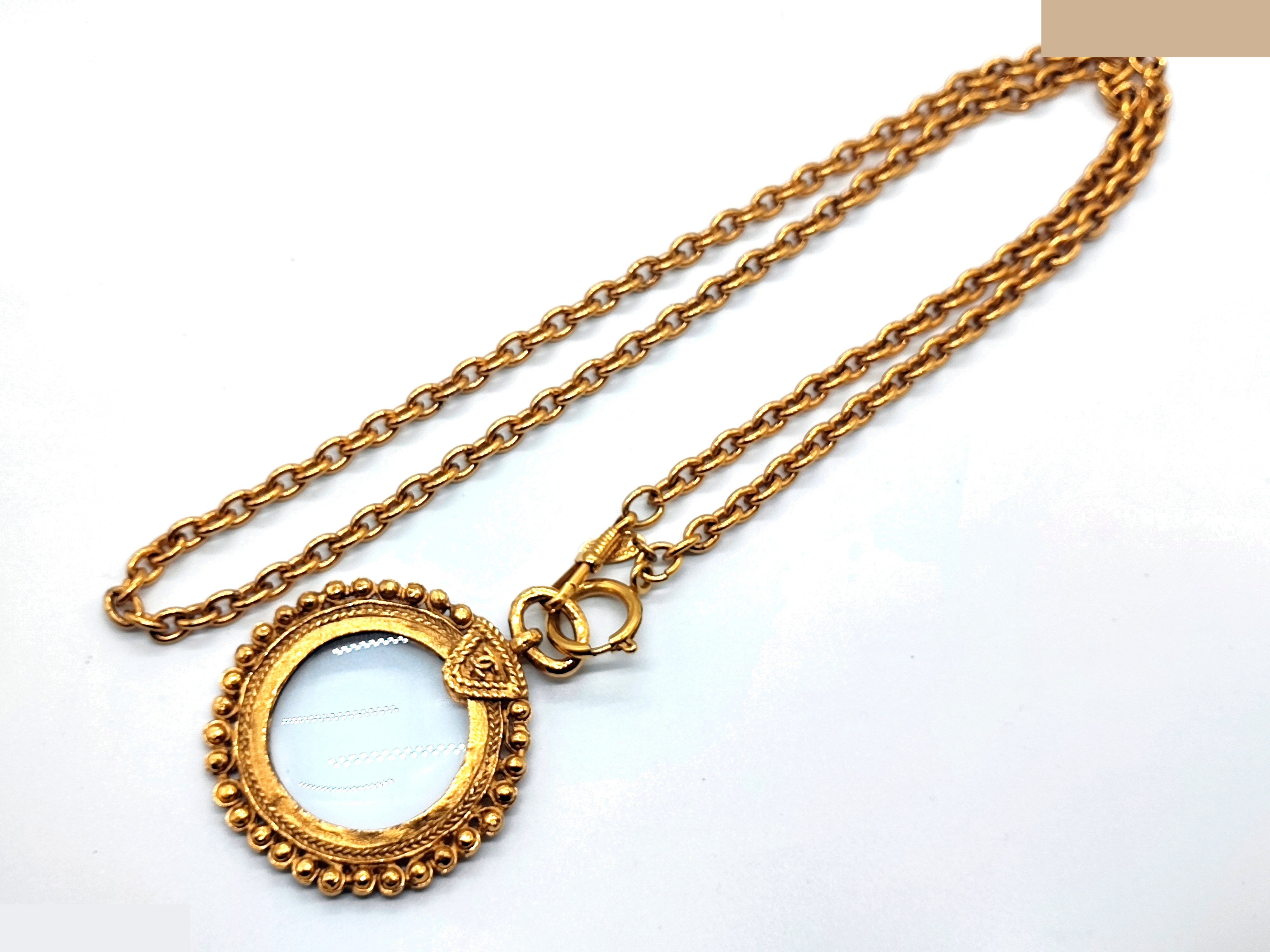 Coco Mark Magnifying Glass Necklace, Size 25, Chain approx. 80cm — view 4