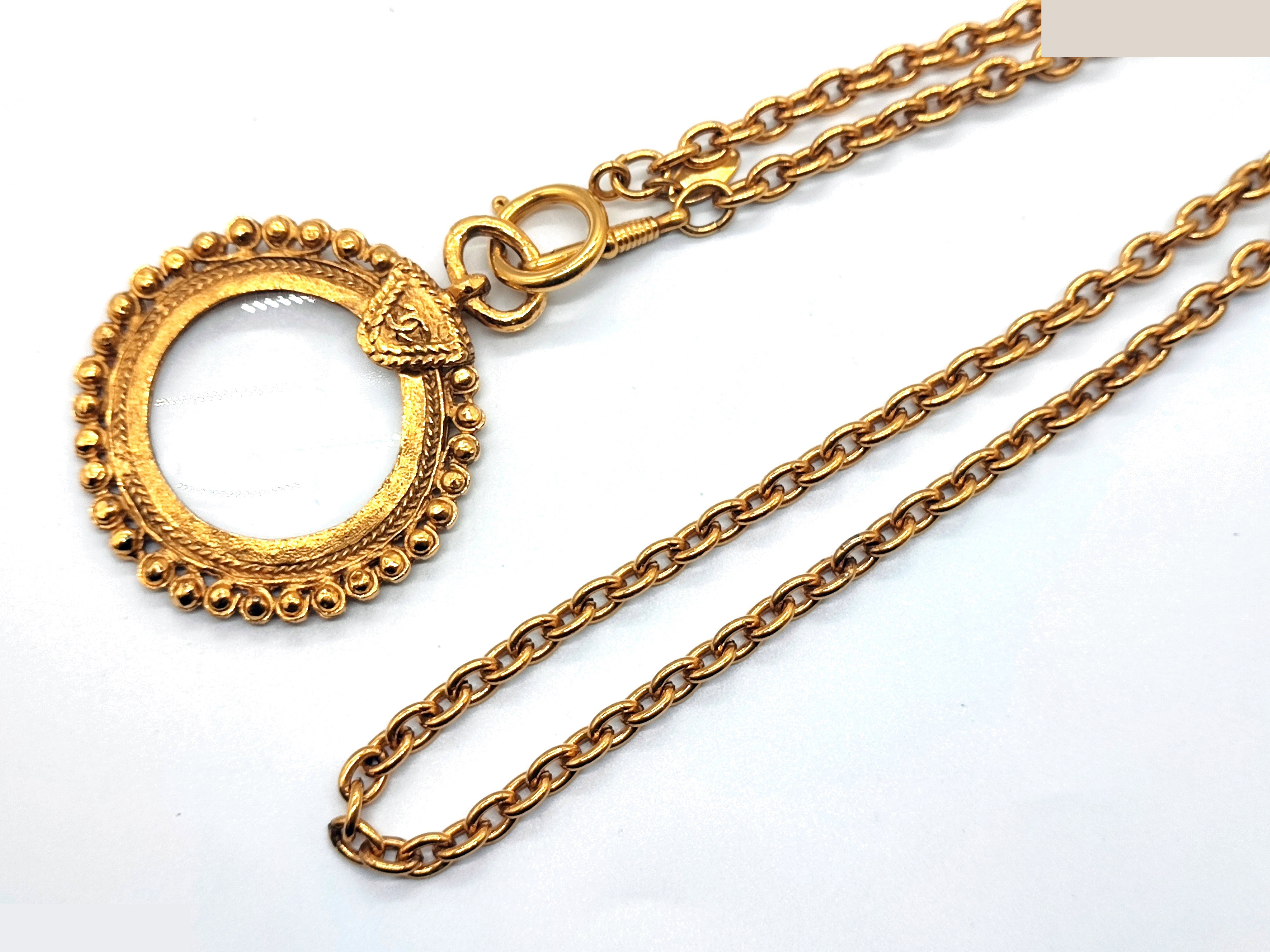 Coco Mark Magnifying Glass Necklace, Size 25, Chain approx. 80cm — view 8