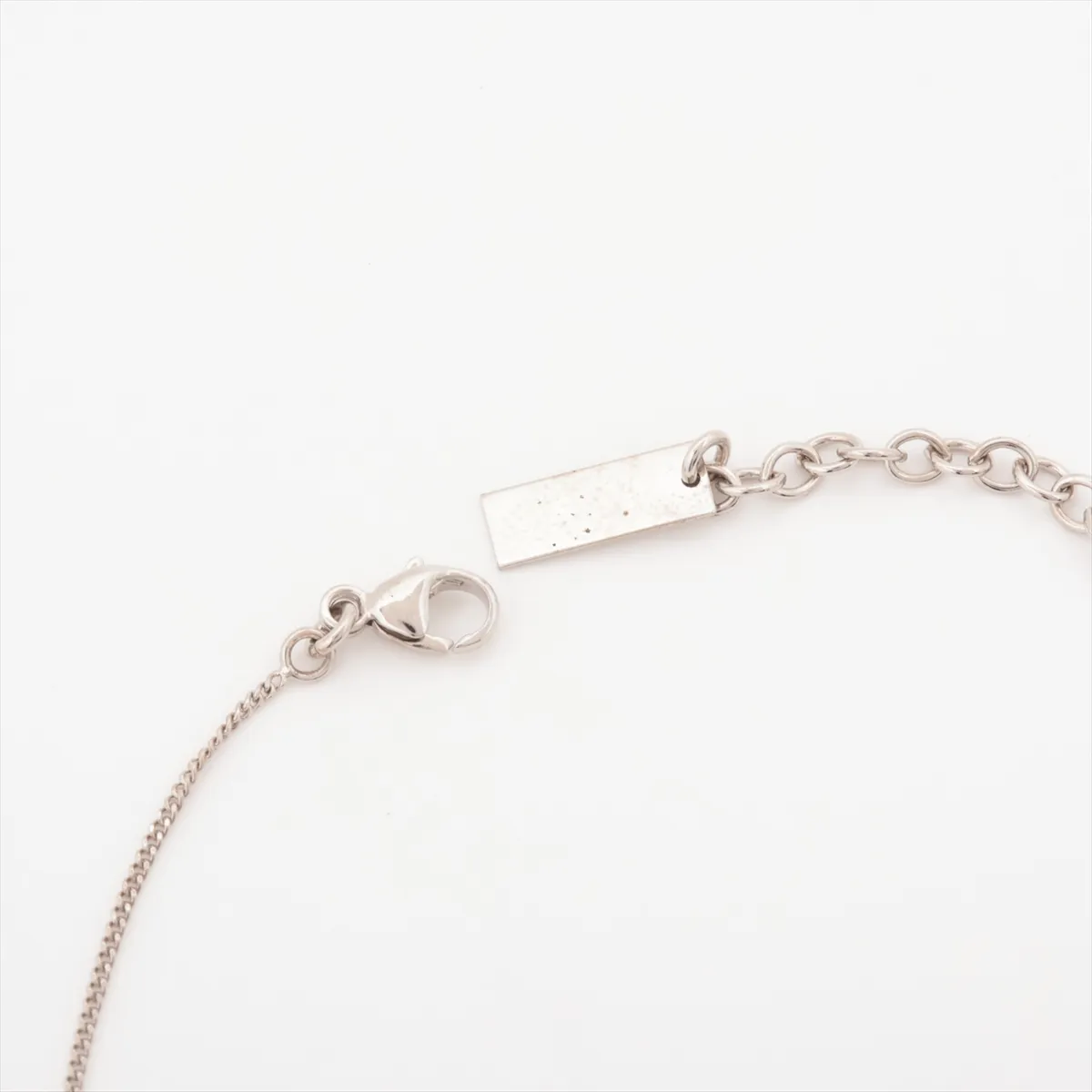 logo bracelet, metal, silver. Shows signs of wear, tarnishing, — view 4