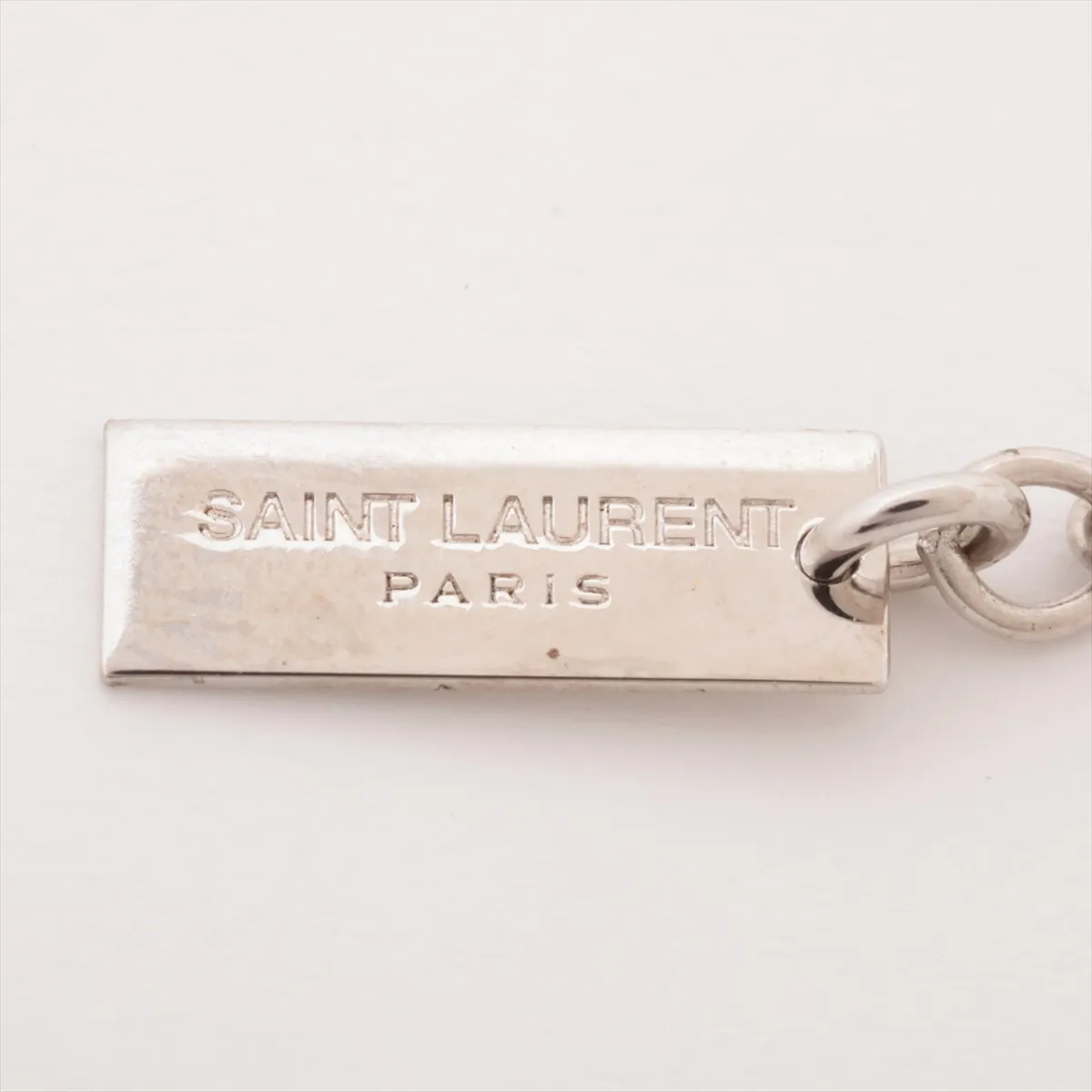 logo bracelet, metal, silver. Shows signs of wear, tarnishing, — view 5