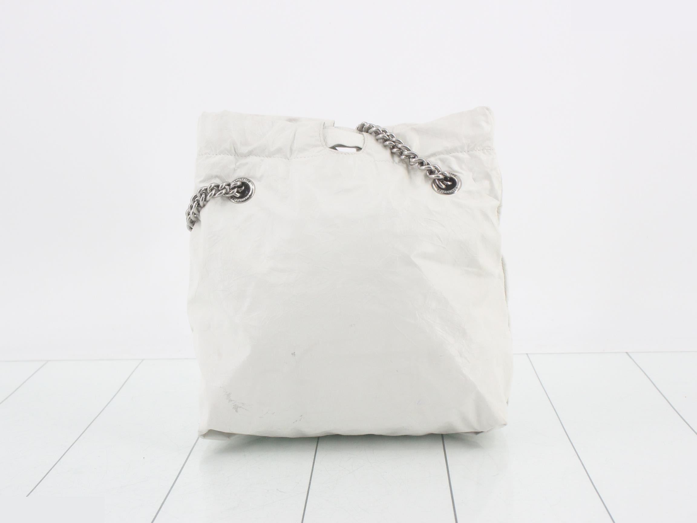 Crushed Small Tote Chain Shoulder Bag — view 2