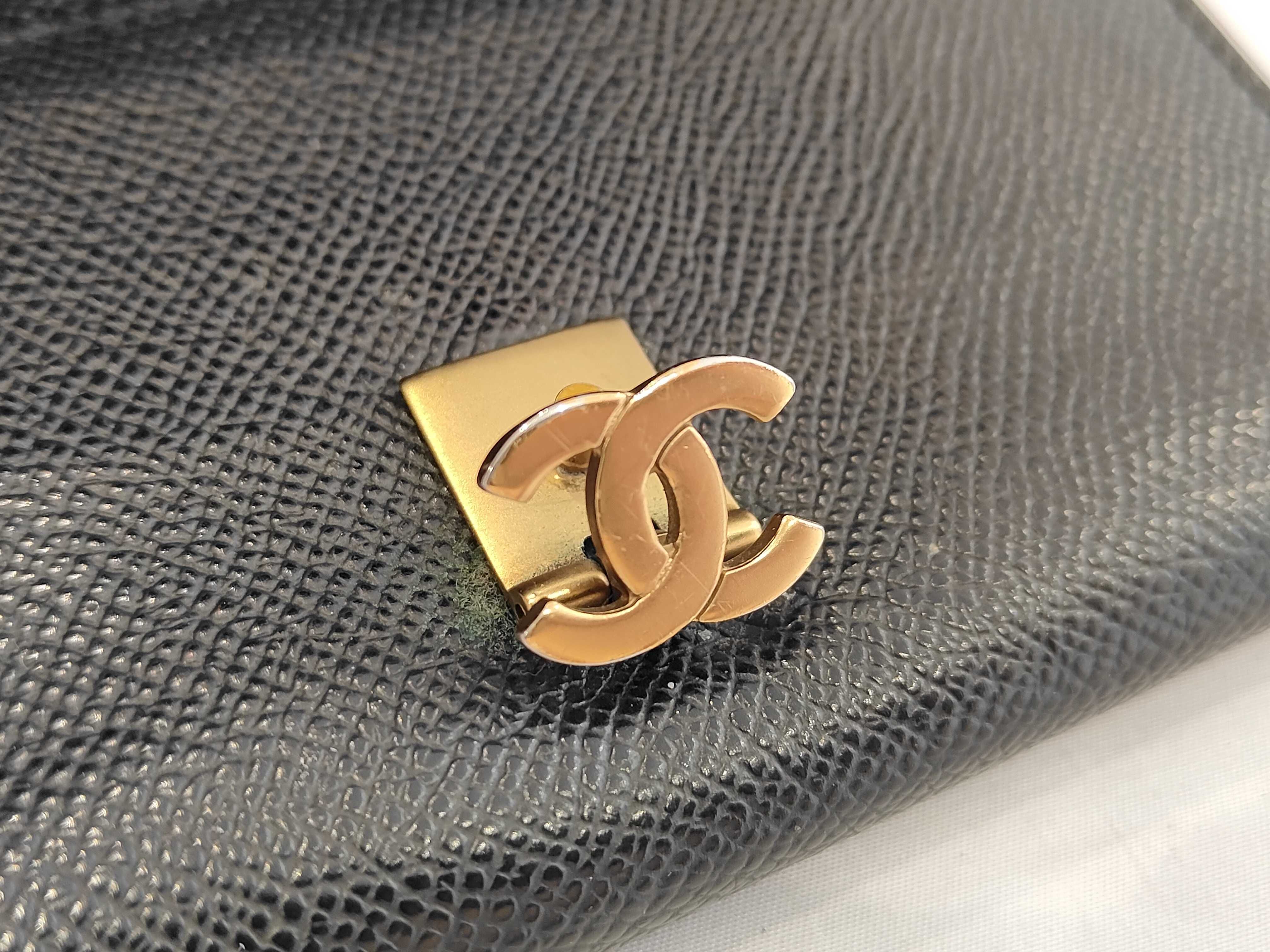 Calfskin Medium Wallet, Coco Design, Gold Hardware, Coin Purse — view 11