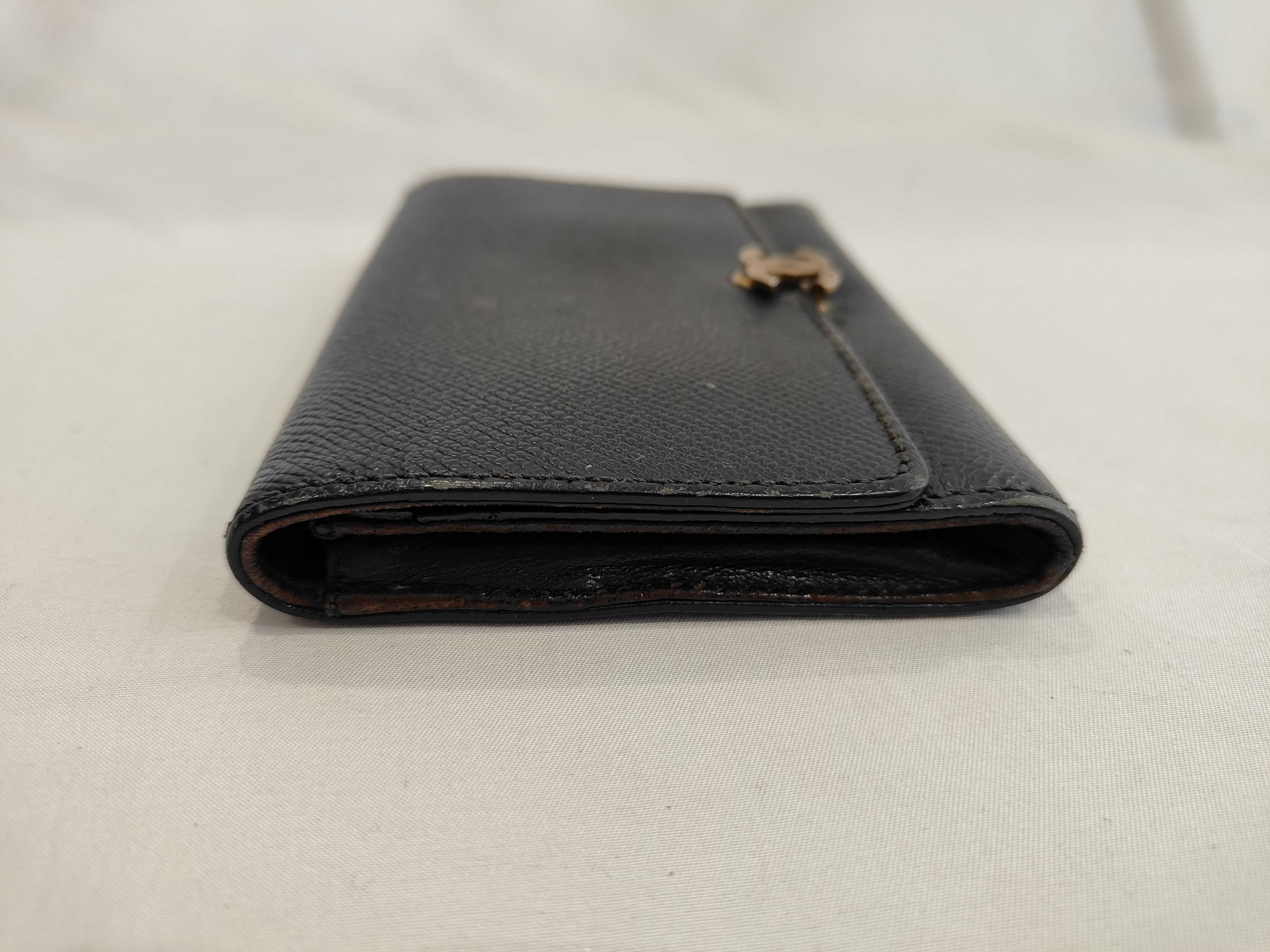 Calfskin Medium Wallet, Coco Design, Gold Hardware, Coin Purse — view 5