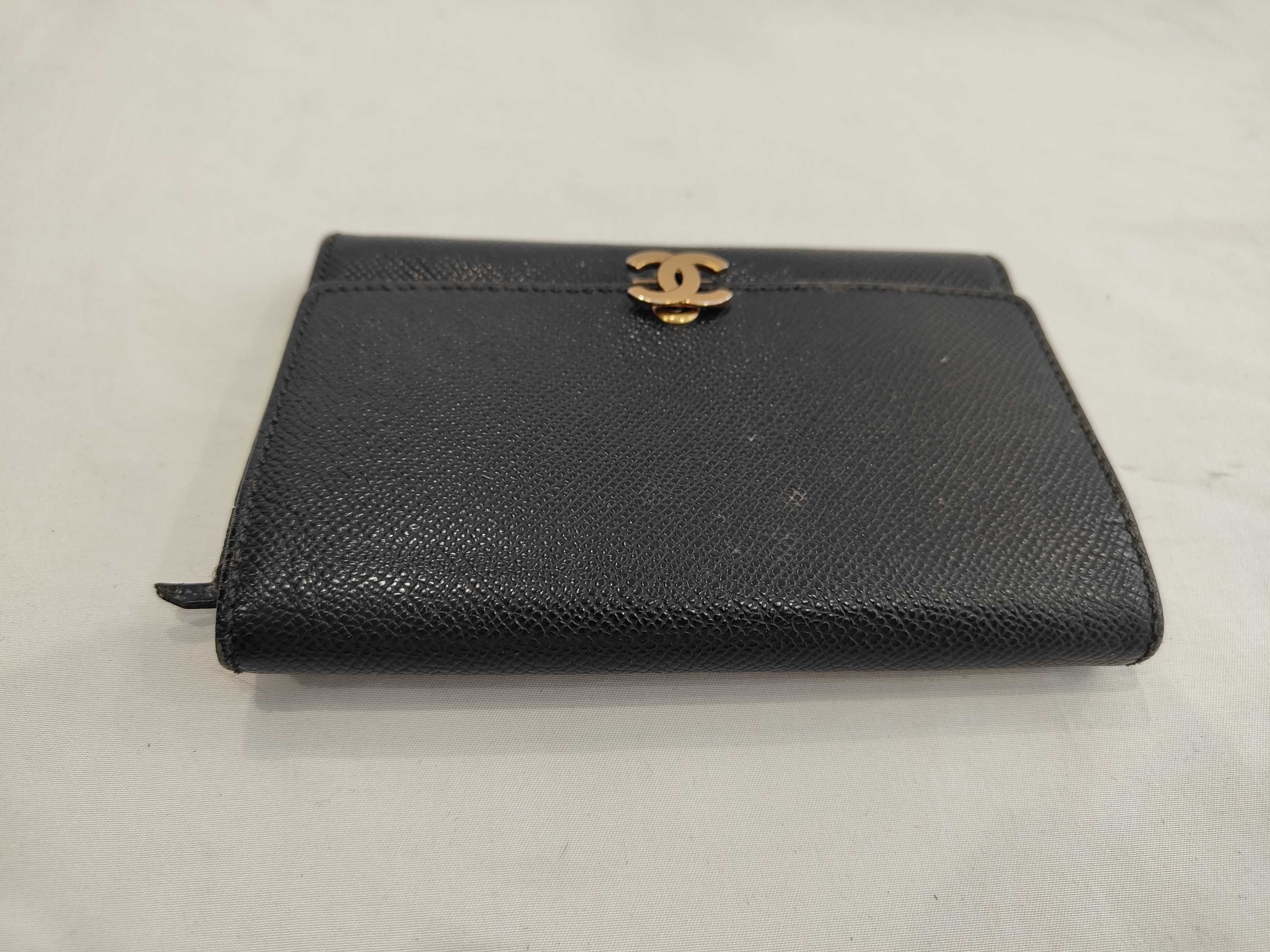 Calfskin Medium Wallet, Coco Design, Gold Hardware, Coin Purse — view 6