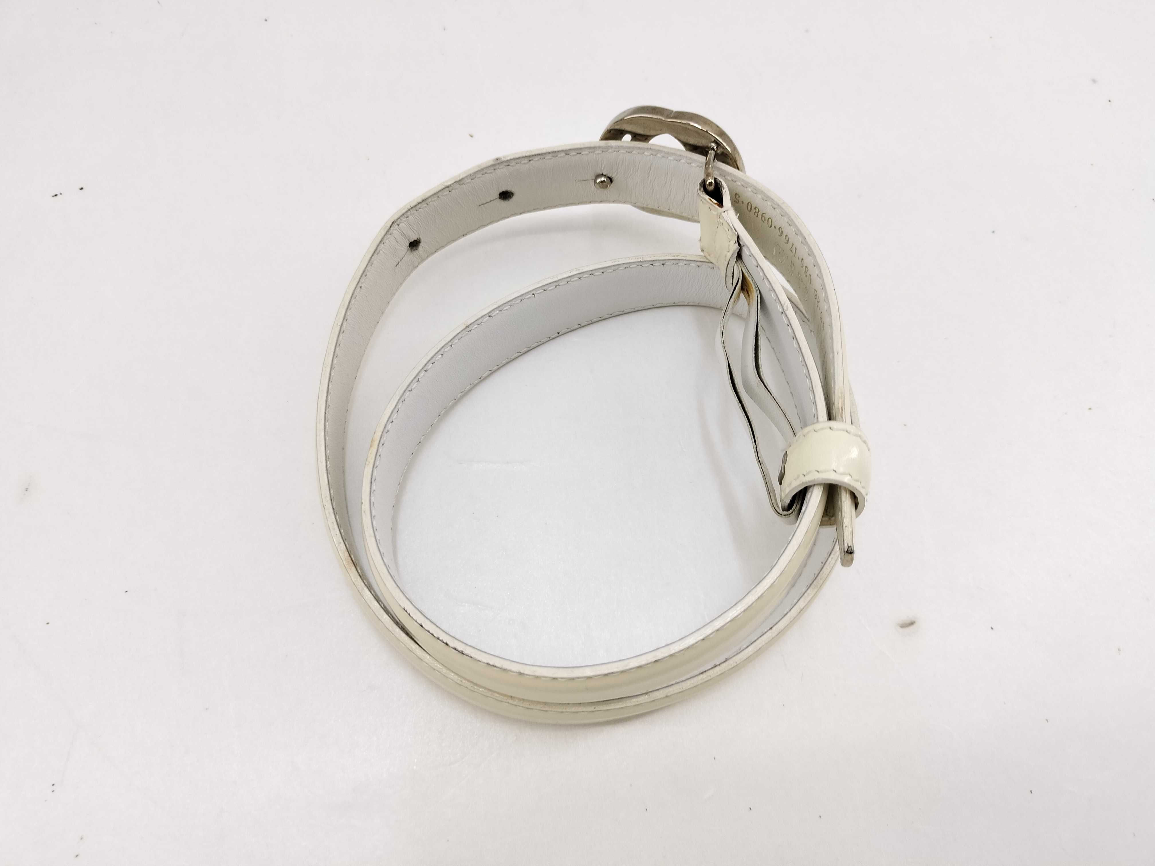 belt, enamel white belt — view 3