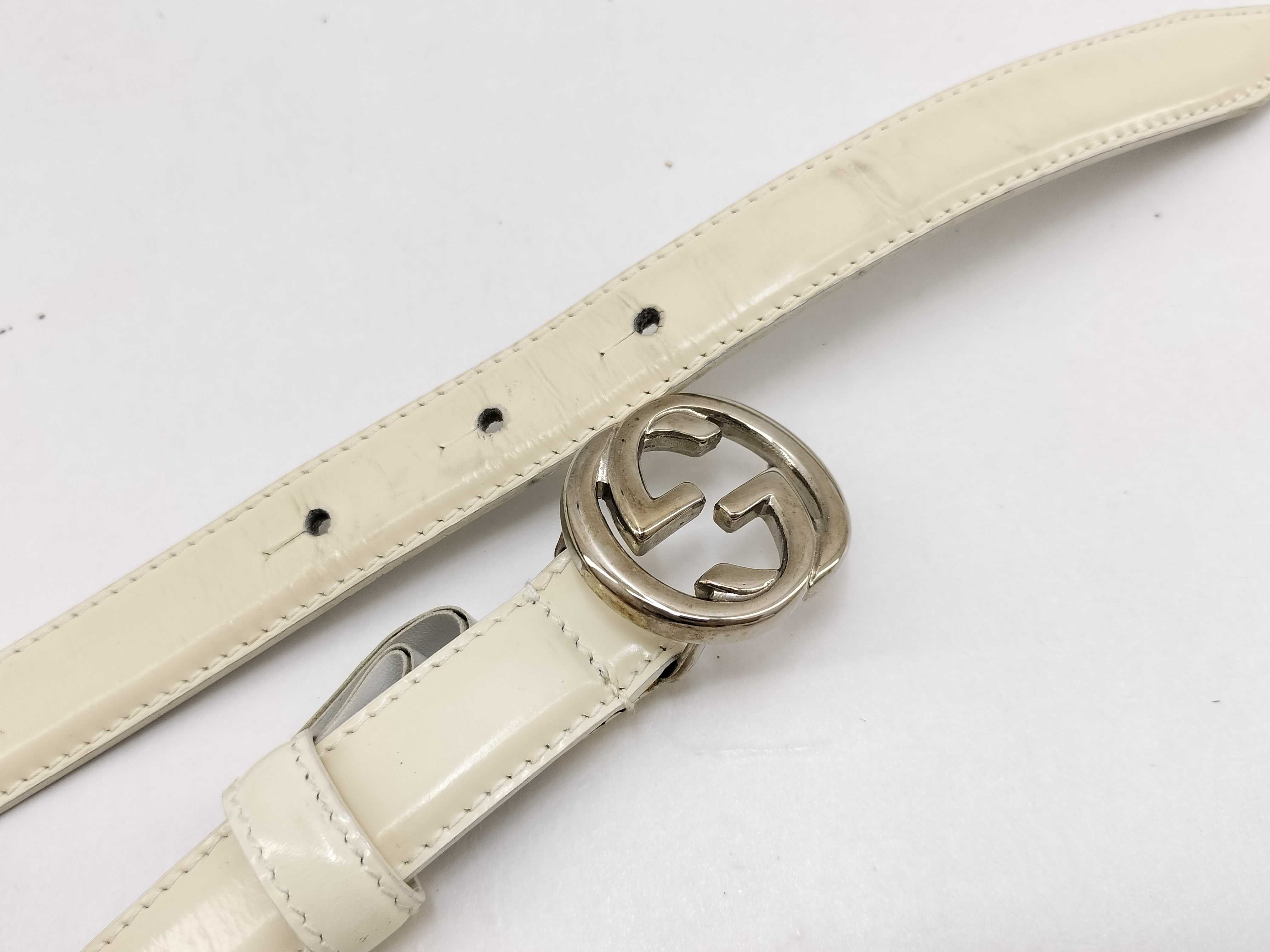 belt, enamel white belt — view 5