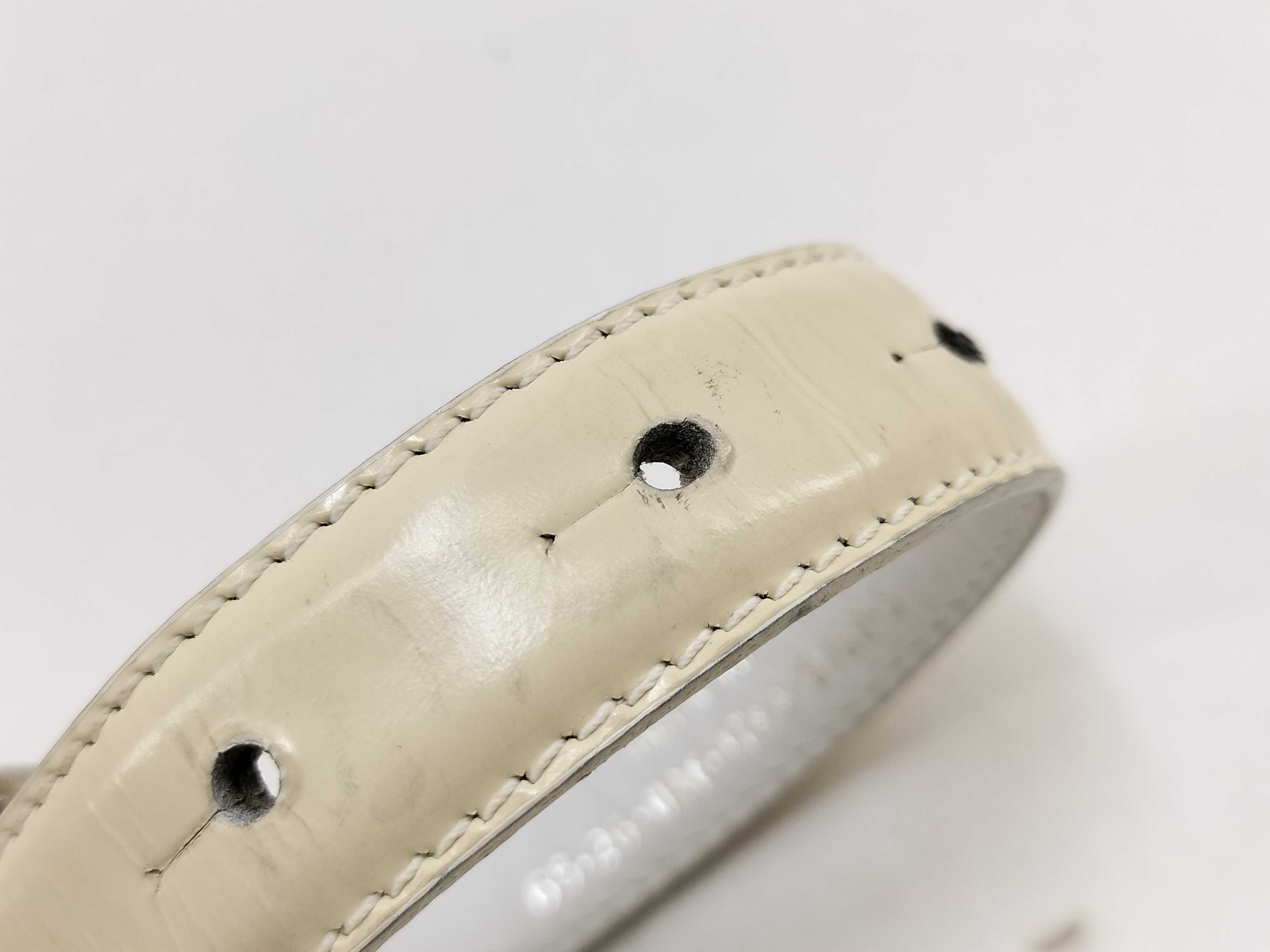belt, enamel white belt — view 7