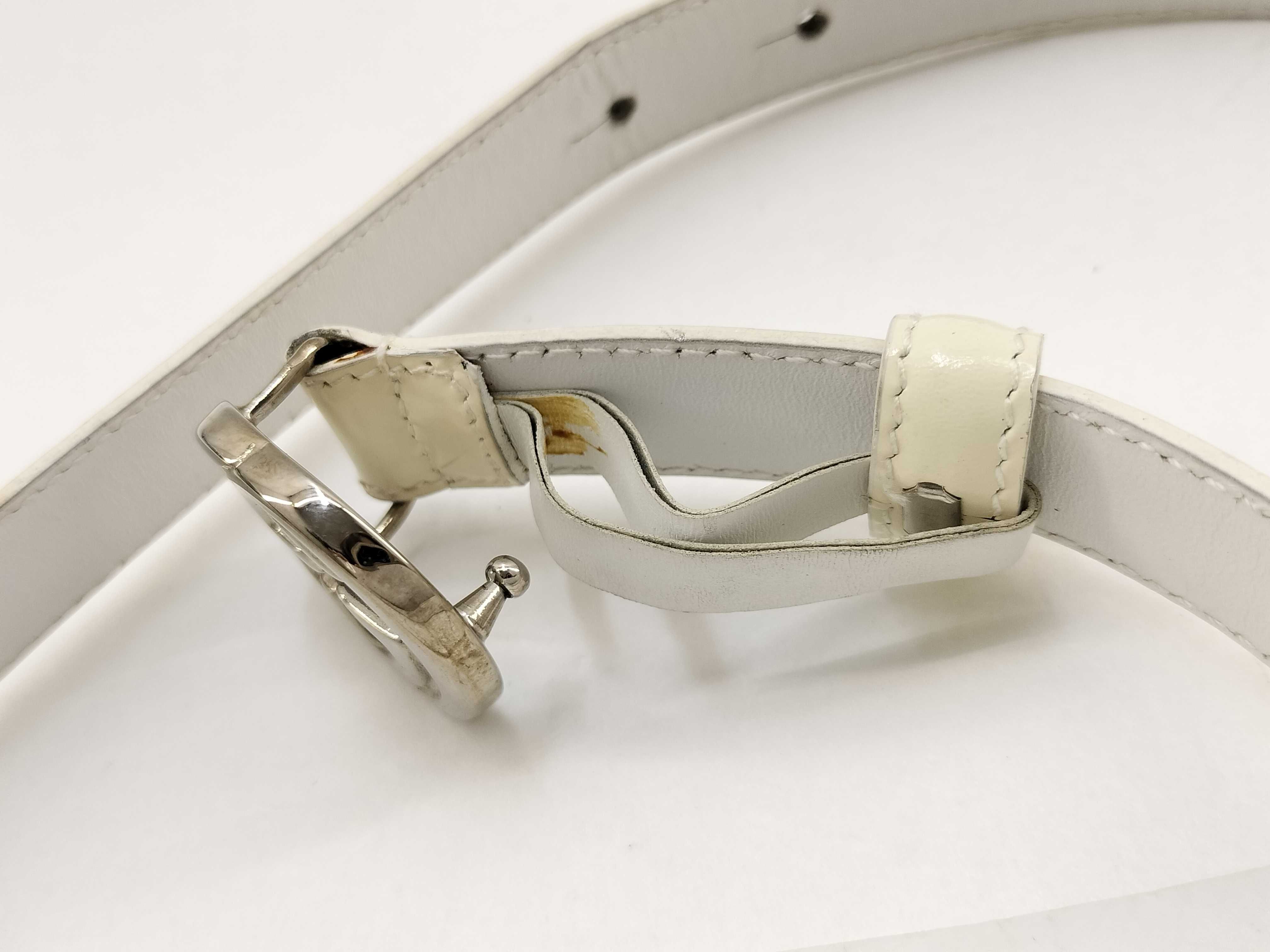 belt, enamel white belt — view 8