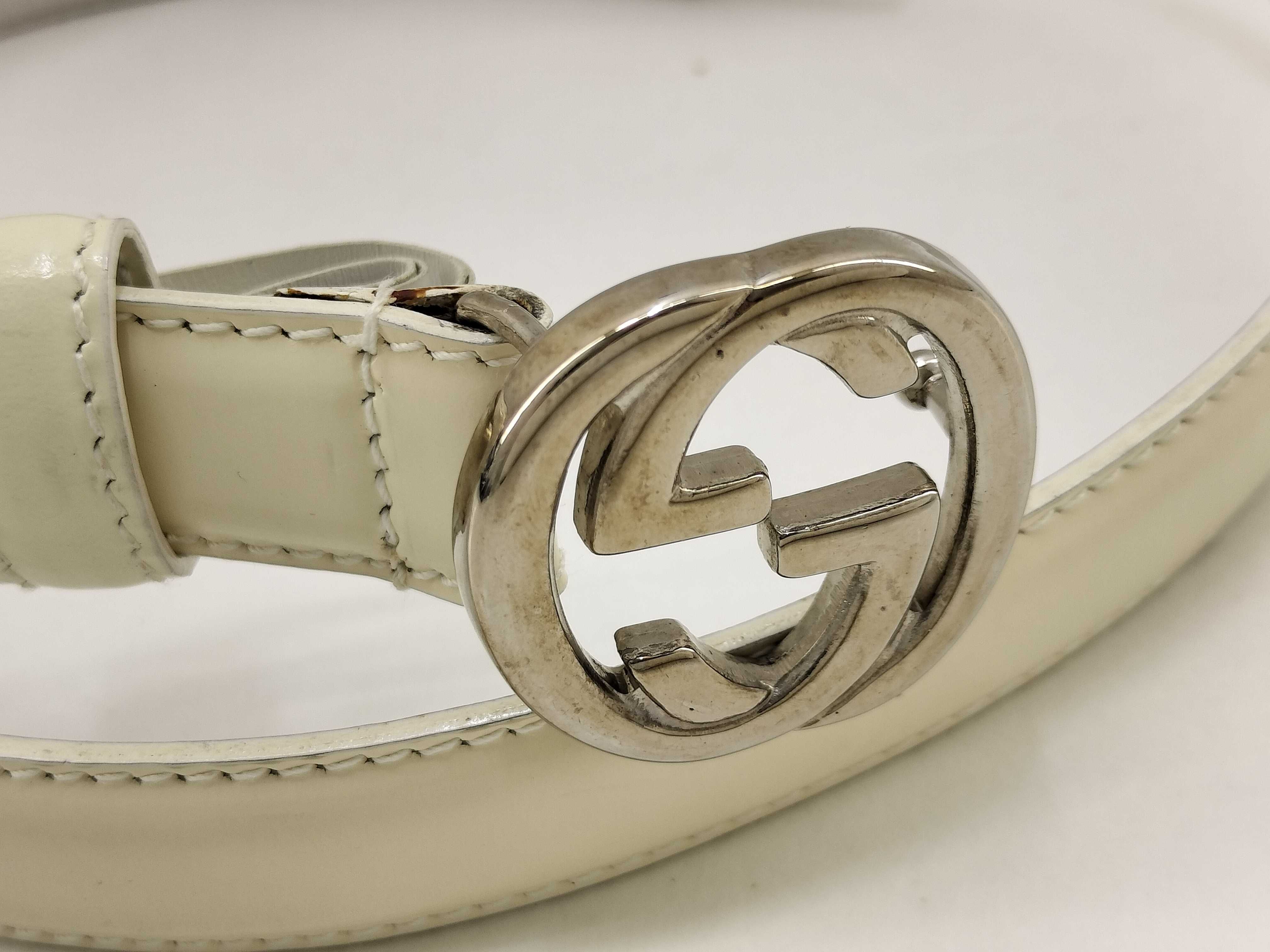 belt, enamel white belt — view 10