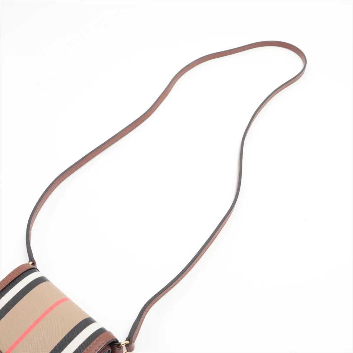 PVC x Leather Shoulder Wallet, Brown — view 5