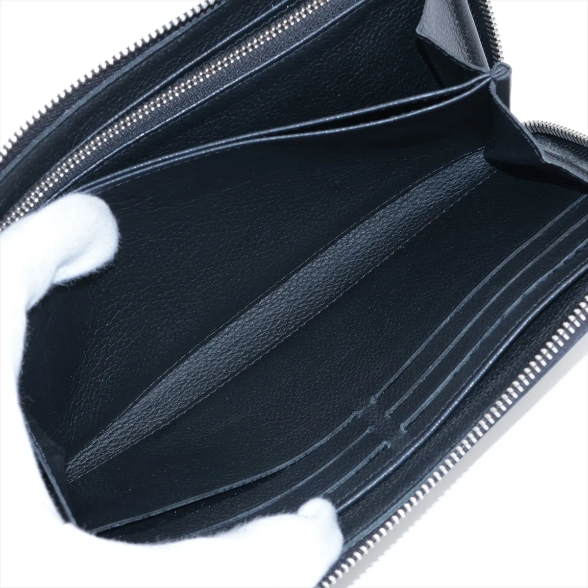 LV Logo Zippy Lock Me M62622 UB3109 Noir Round Zip Wallet — view 8