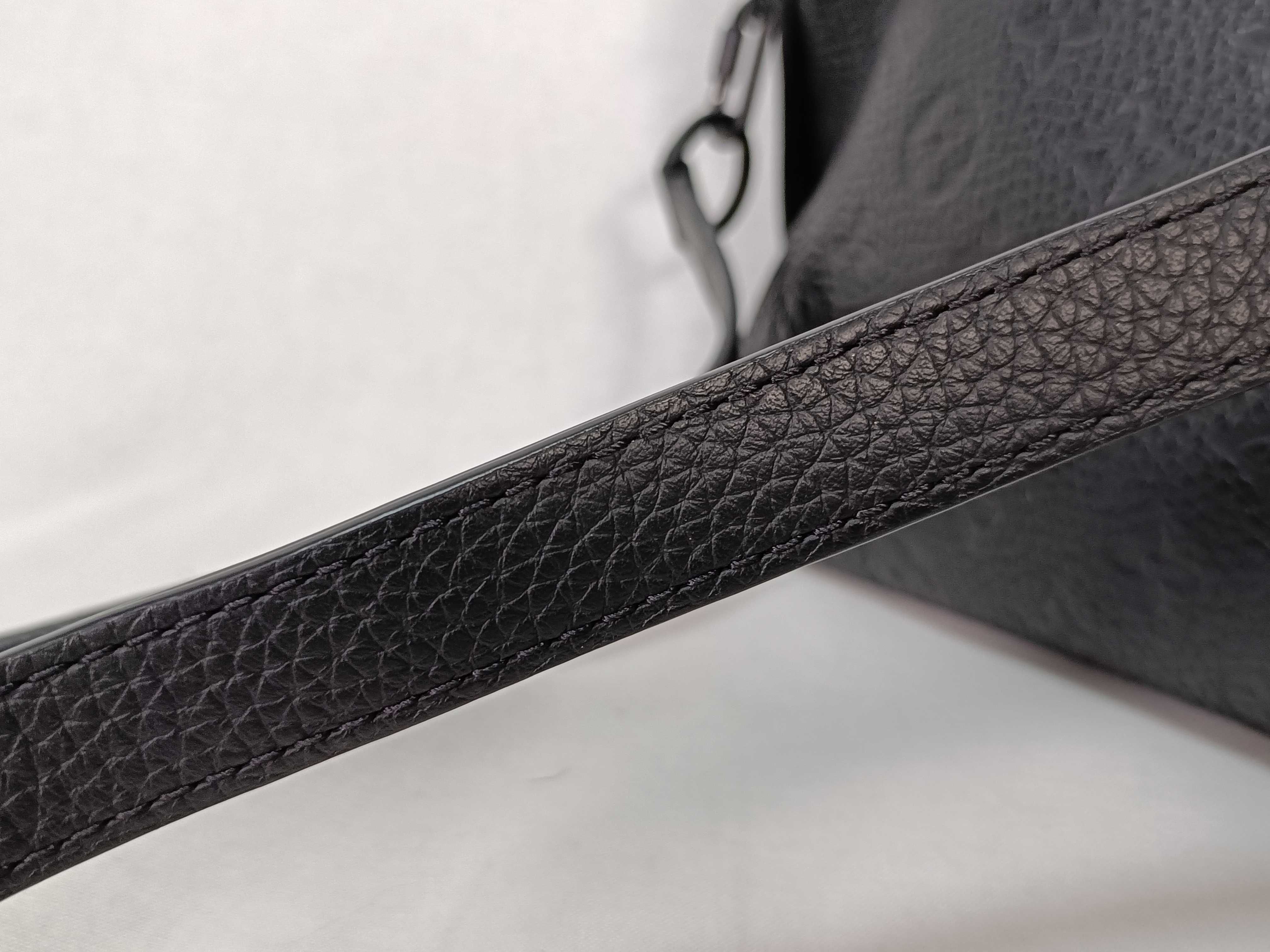 Triangle Messenger Taurillon Shoulder Bag — view 12