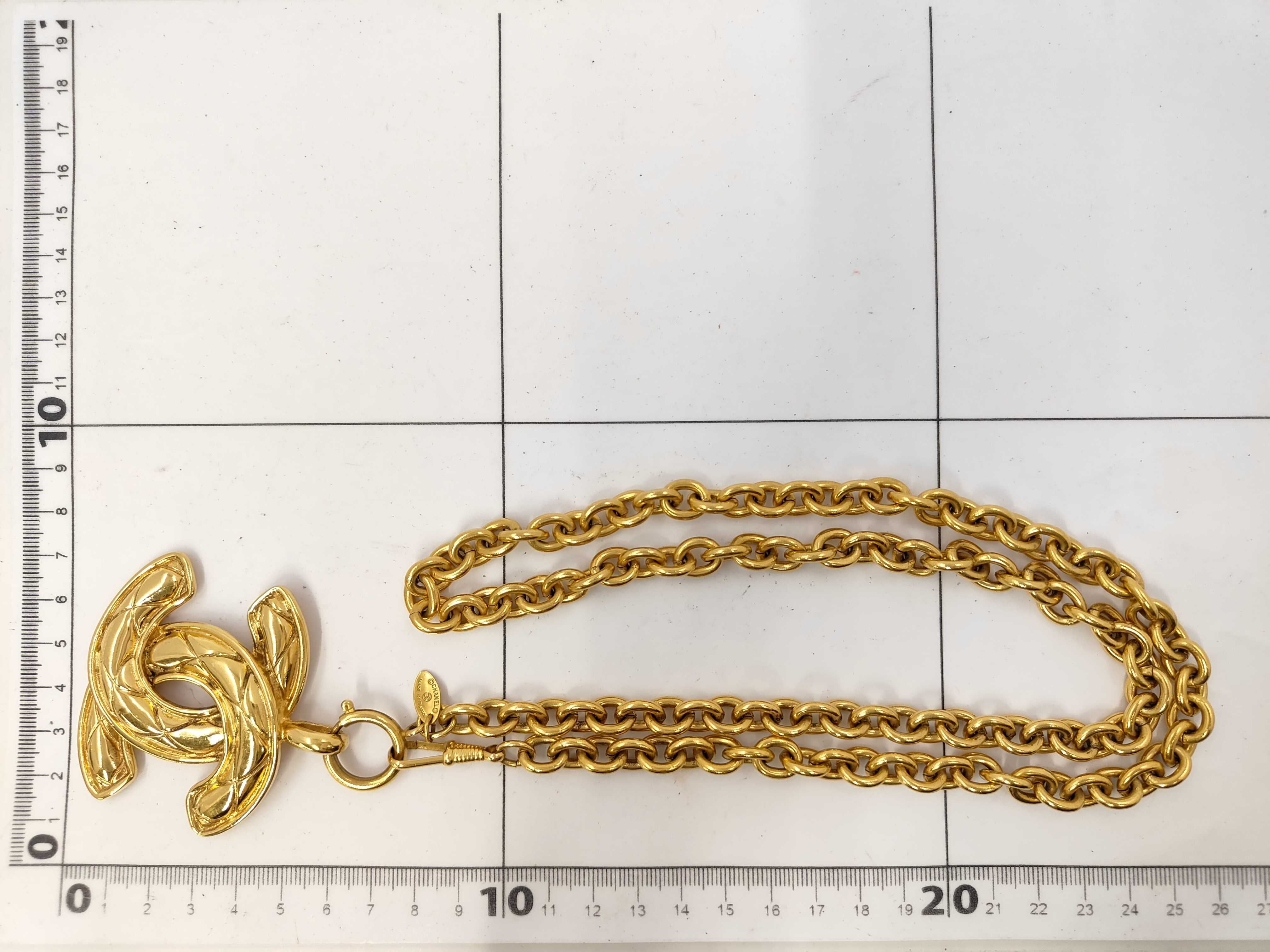 Chain Belt Coco Mark Gold Color Necklace — view 5
