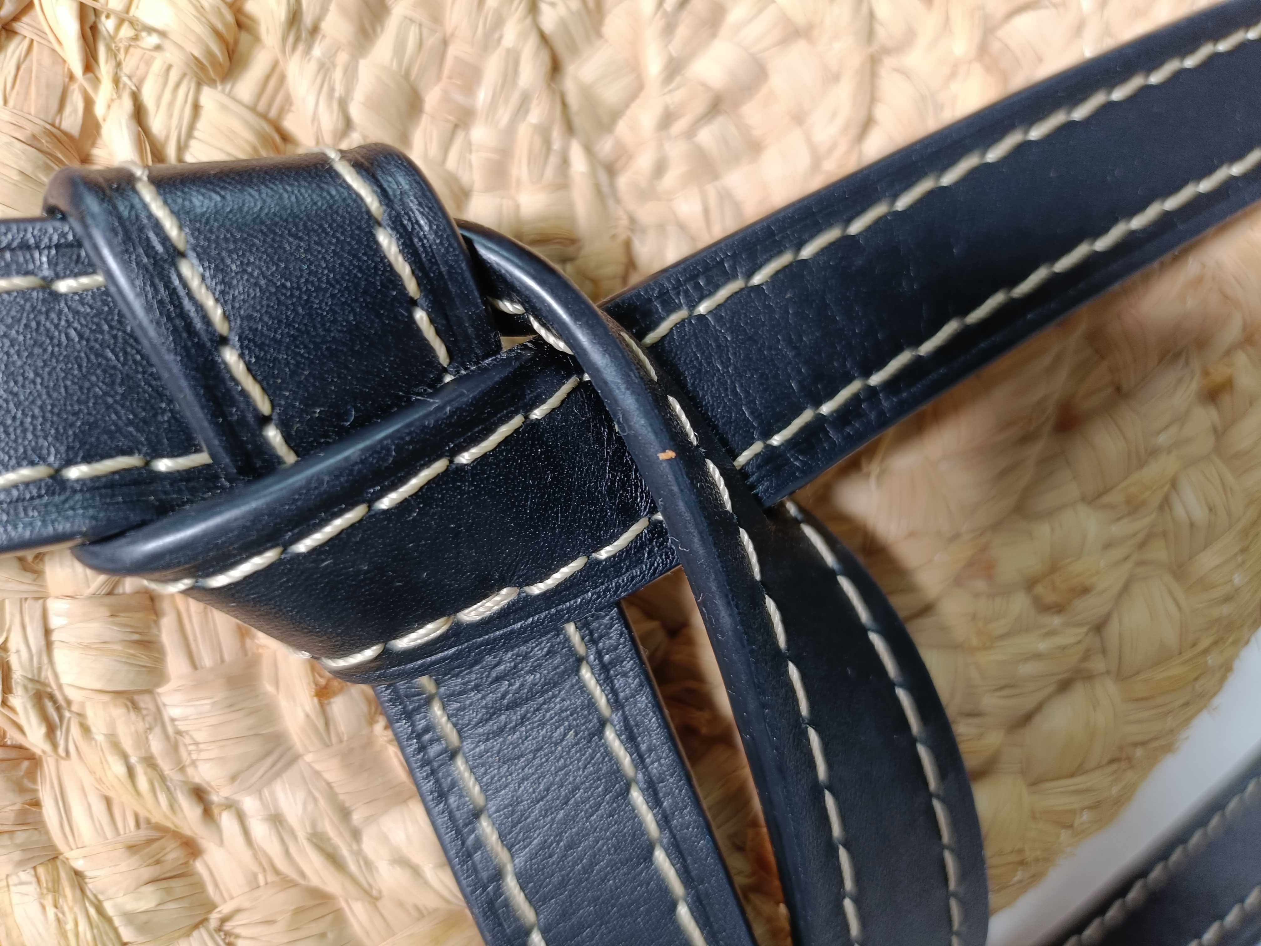 Minigate Raffia x Leather Shoulder Bag Beige x Black Shoulder Bag — view 14