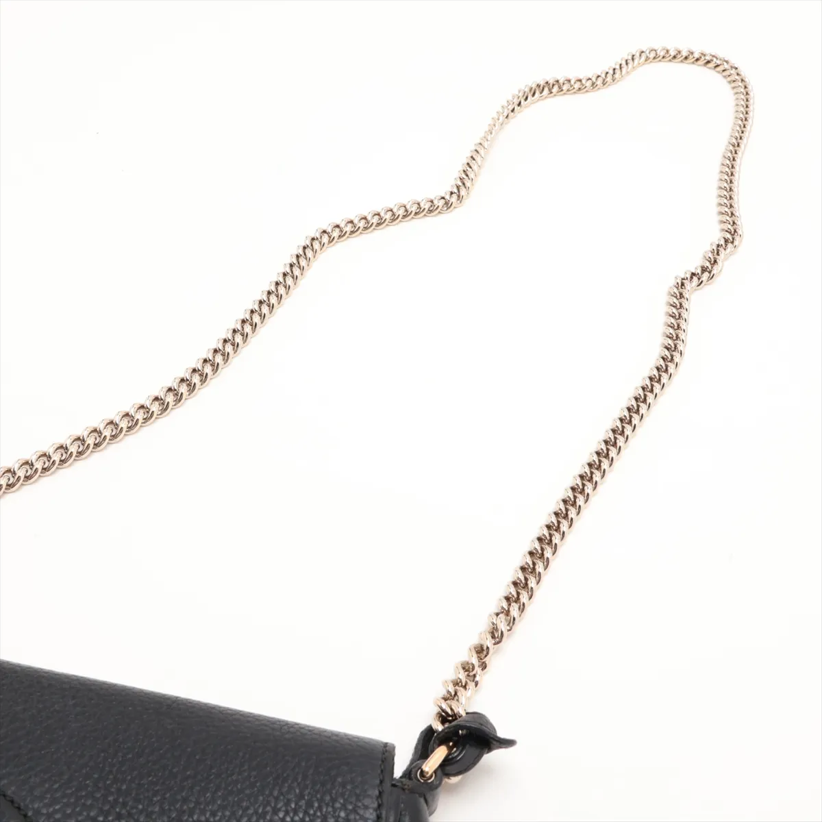 Soho 336752 Leather Chain Shoulder Bag, Black — view 5