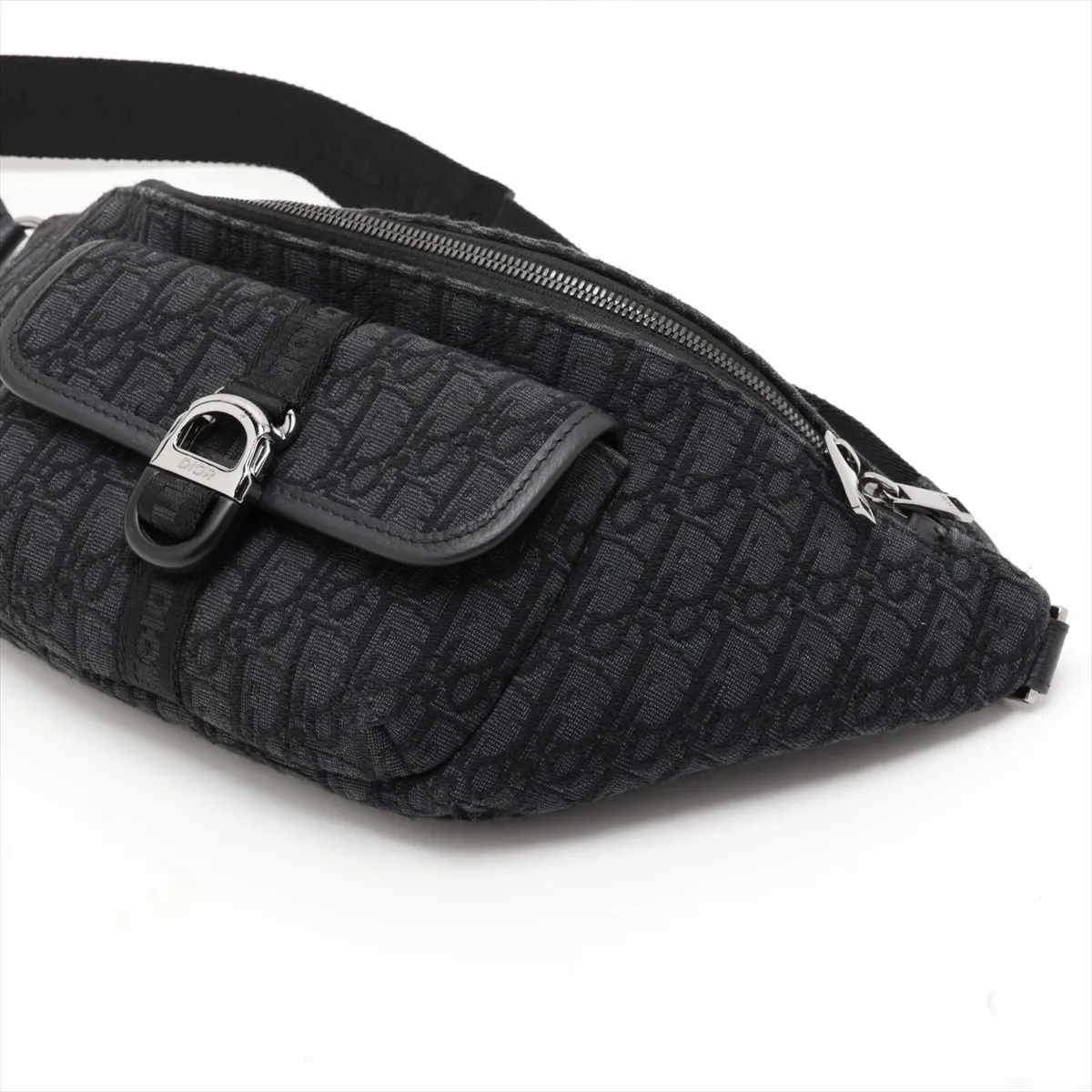 Oblique Dior 8 Canvas x Leather Body Bag Black Lucky Star — view 3
