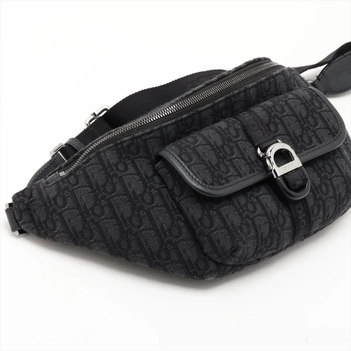 Oblique Dior 8 Canvas x Leather Body Bag Black Lucky Star — view 4