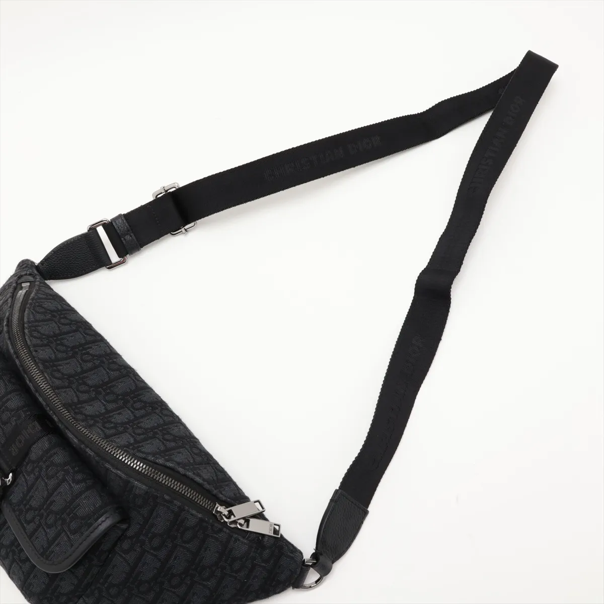 Oblique Dior 8 Canvas x Leather Body Bag Black Lucky Star — view 5