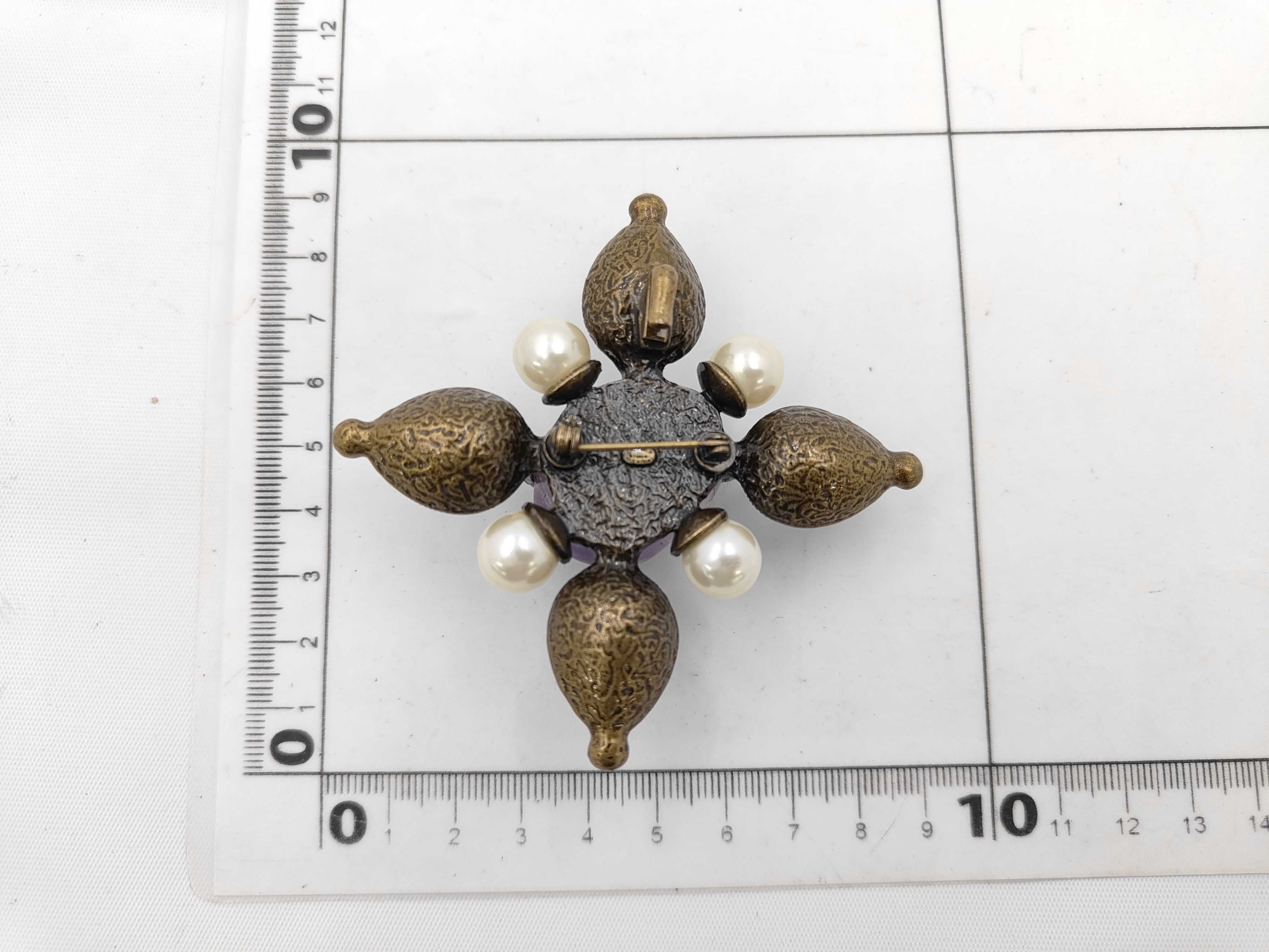 Stone Cross Brooch NC Top Brooch — view 5