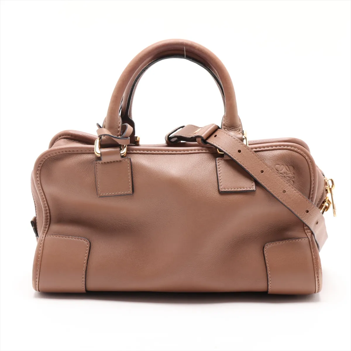 Amazona 28 Leather 2-Way Handbag, Brown
