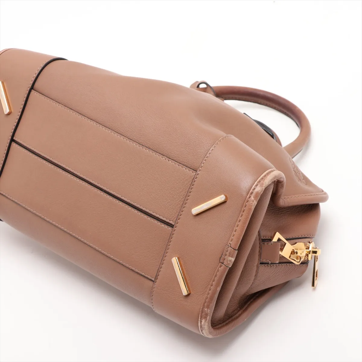 Amazona 28 Leather 2-Way Handbag, Brown — view 3