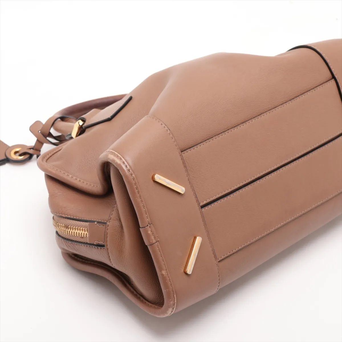 Amazona 28 Leather 2-Way Handbag, Brown — view 4