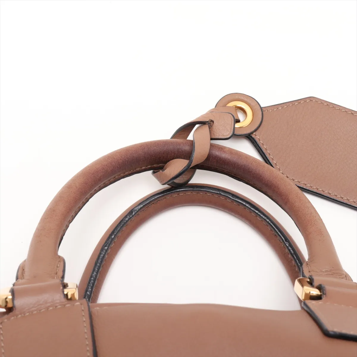 Amazona 28 Leather 2-Way Handbag, Brown — view 6