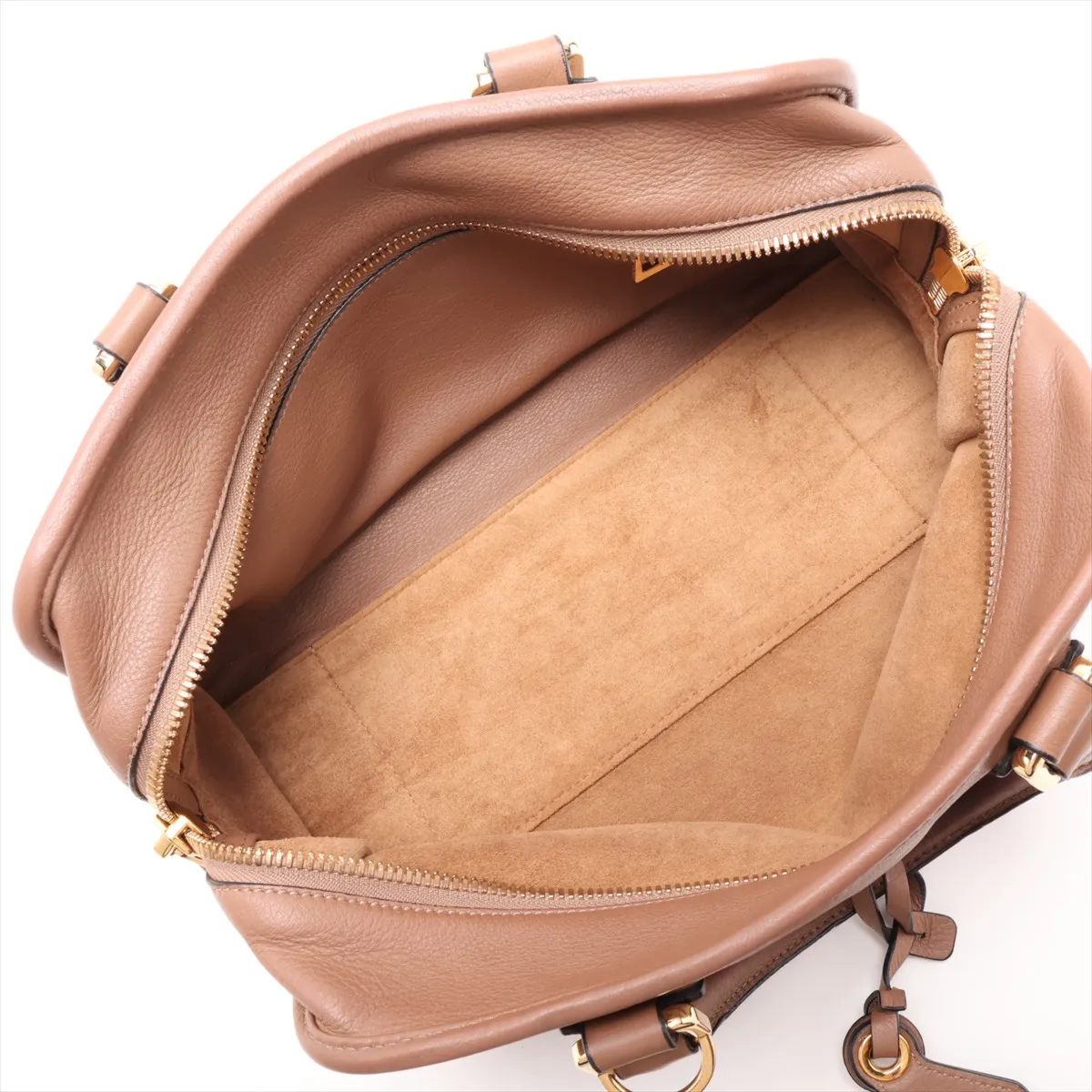 Amazona 28 Leather 2-Way Handbag, Brown — view 8