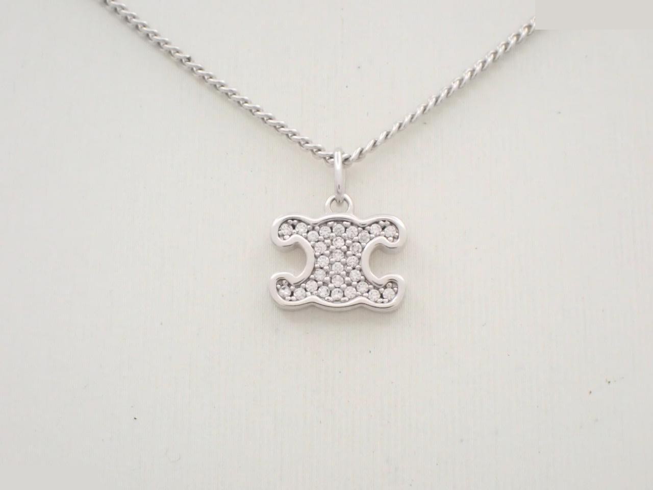Triomphe rhinestone necklace, chain approximately 42cm
