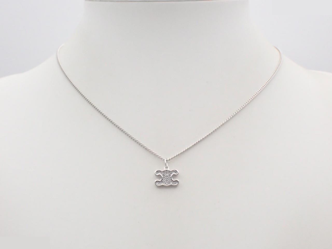 Triomphe rhinestone necklace, chain approximately 42cm — view 3