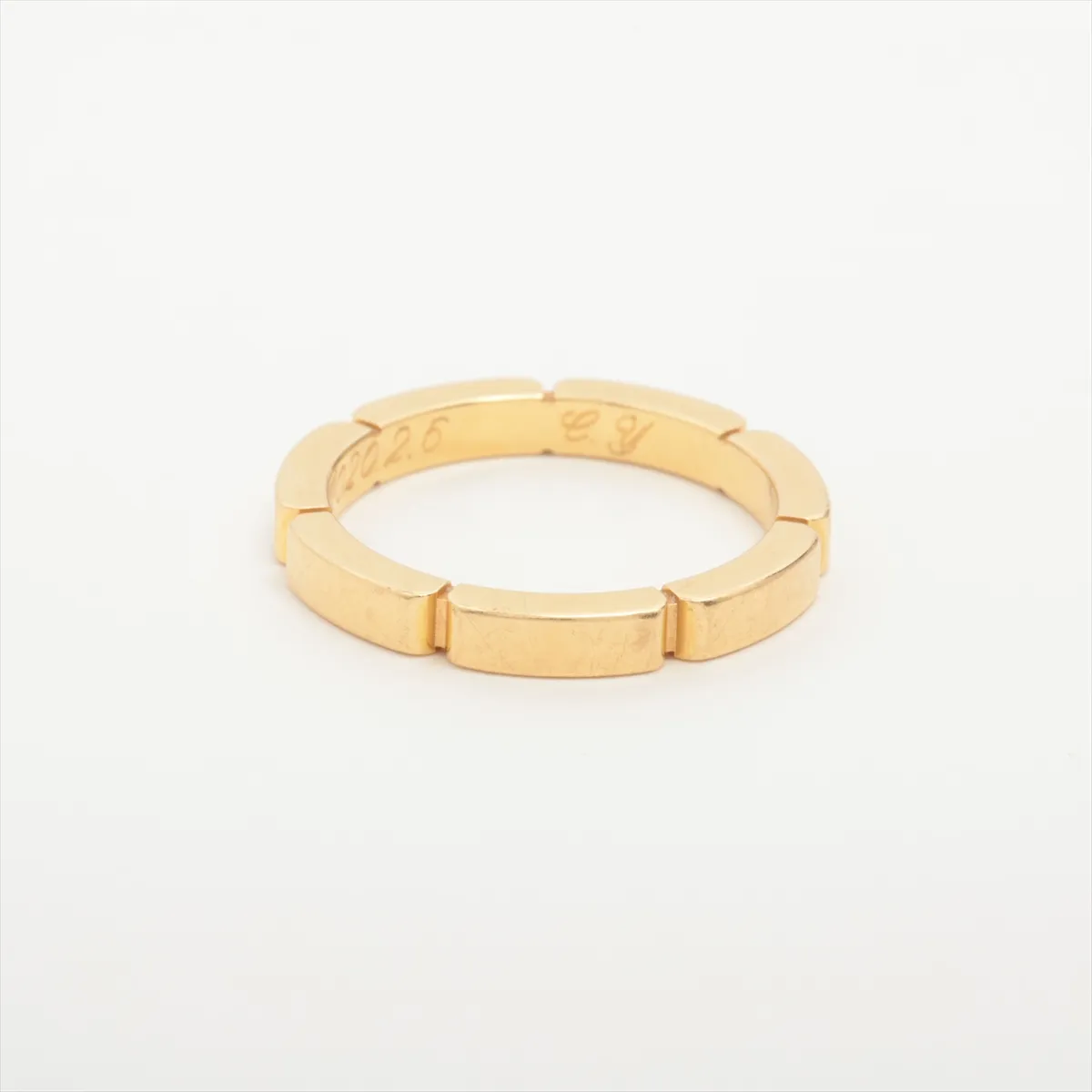 Maillon Panthère Ring, 750 (Yellow Gold), 3.9g, Size 50, Initials KAG437, Engraving — view 2