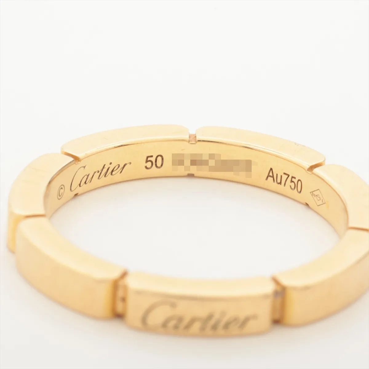 Maillon Panthère Ring, 750 (Yellow Gold), 3.9g, Size 50, Initials KAG437, Engraving — view 3