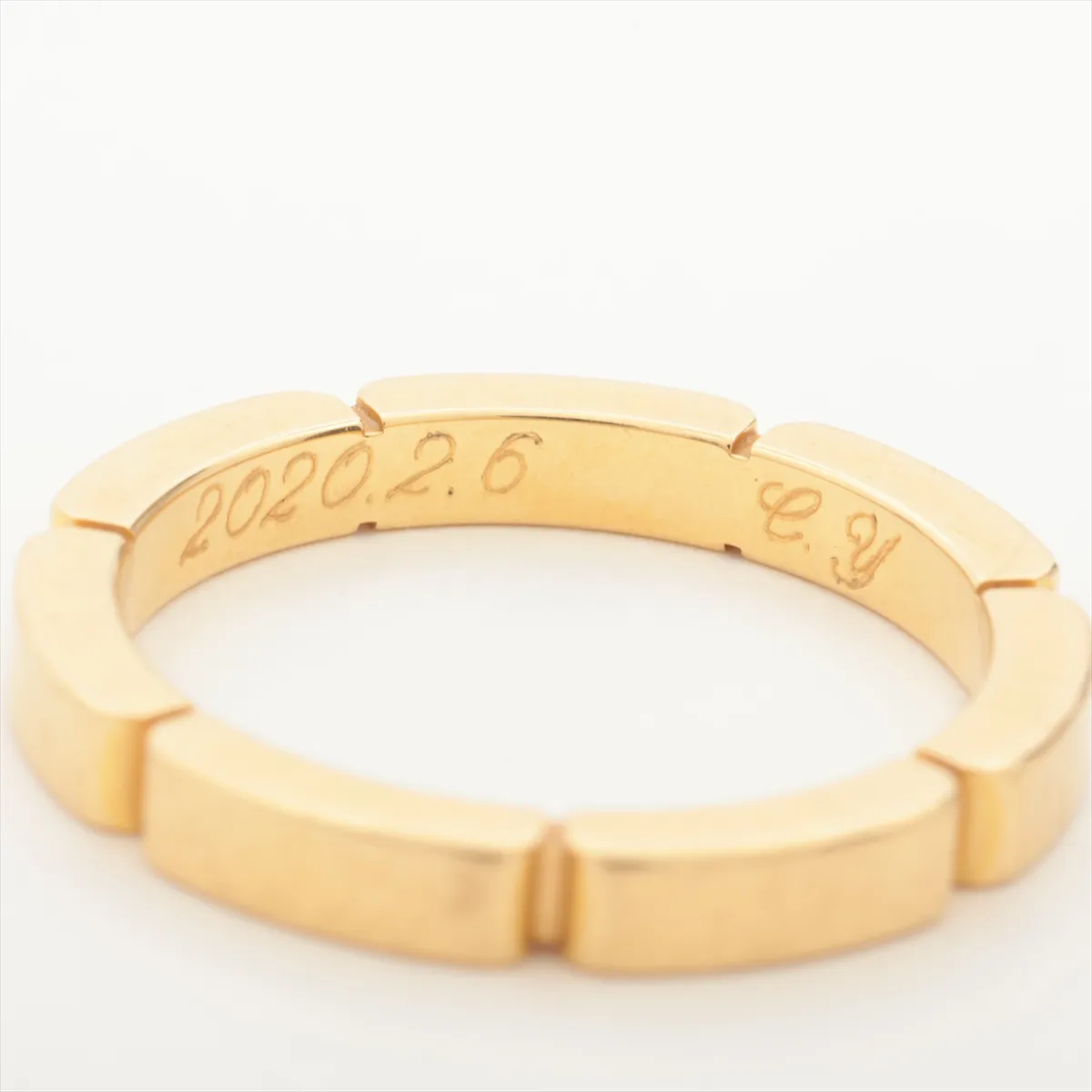 Maillon Panthère Ring, 750 (Yellow Gold), 3.9g, Size 50, Initials KAG437, Engraving — view 4