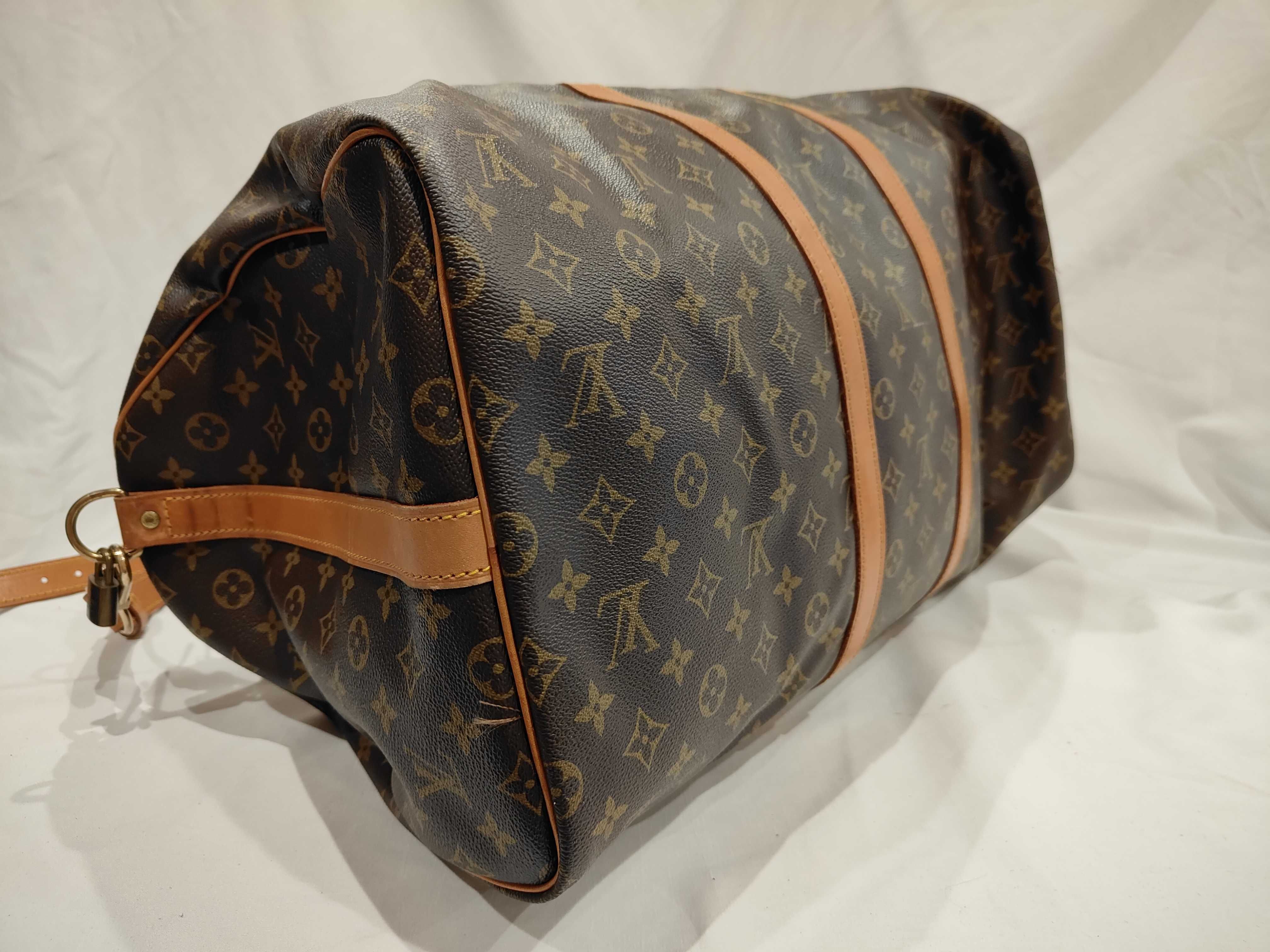 Monogram M41414 Keepall Bandoulière 55 Boston Bag — view 4