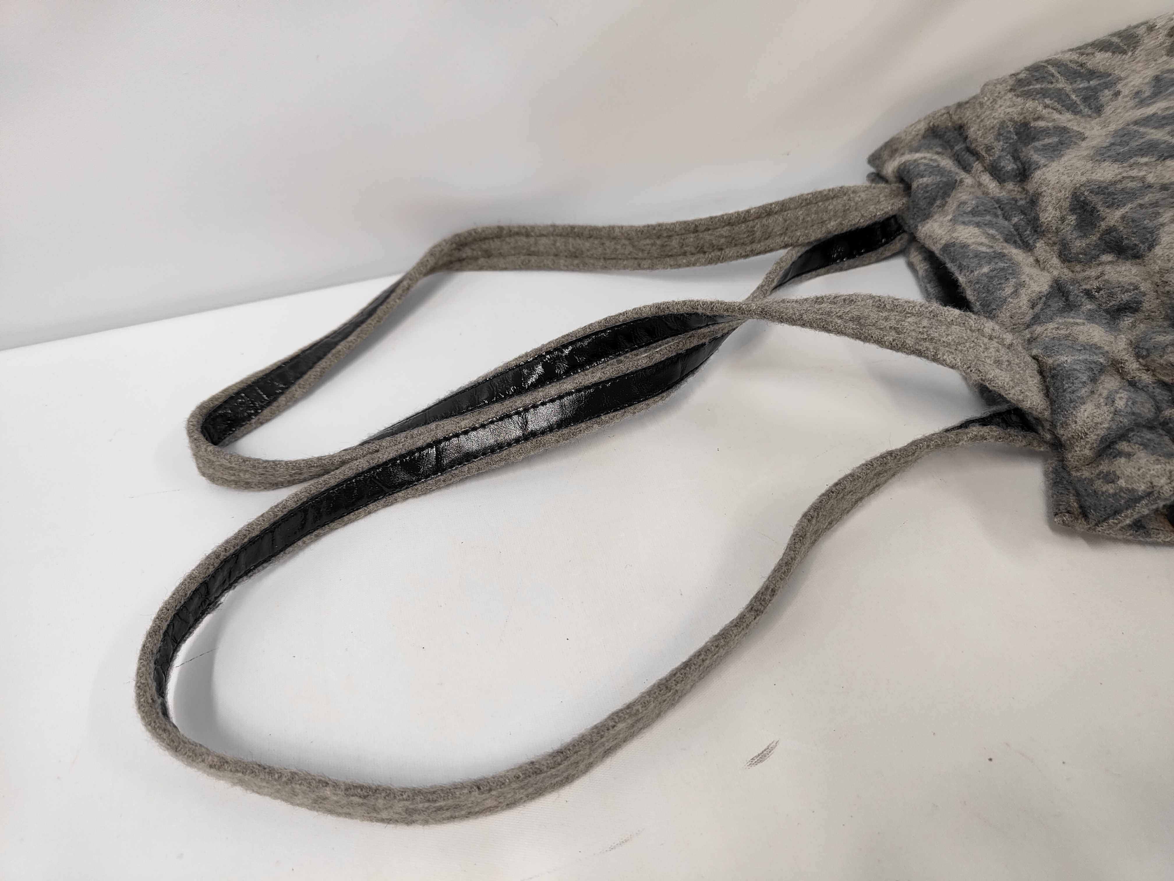 Shoulder Bag, Wool, Gray Shoulder Bag — view 5