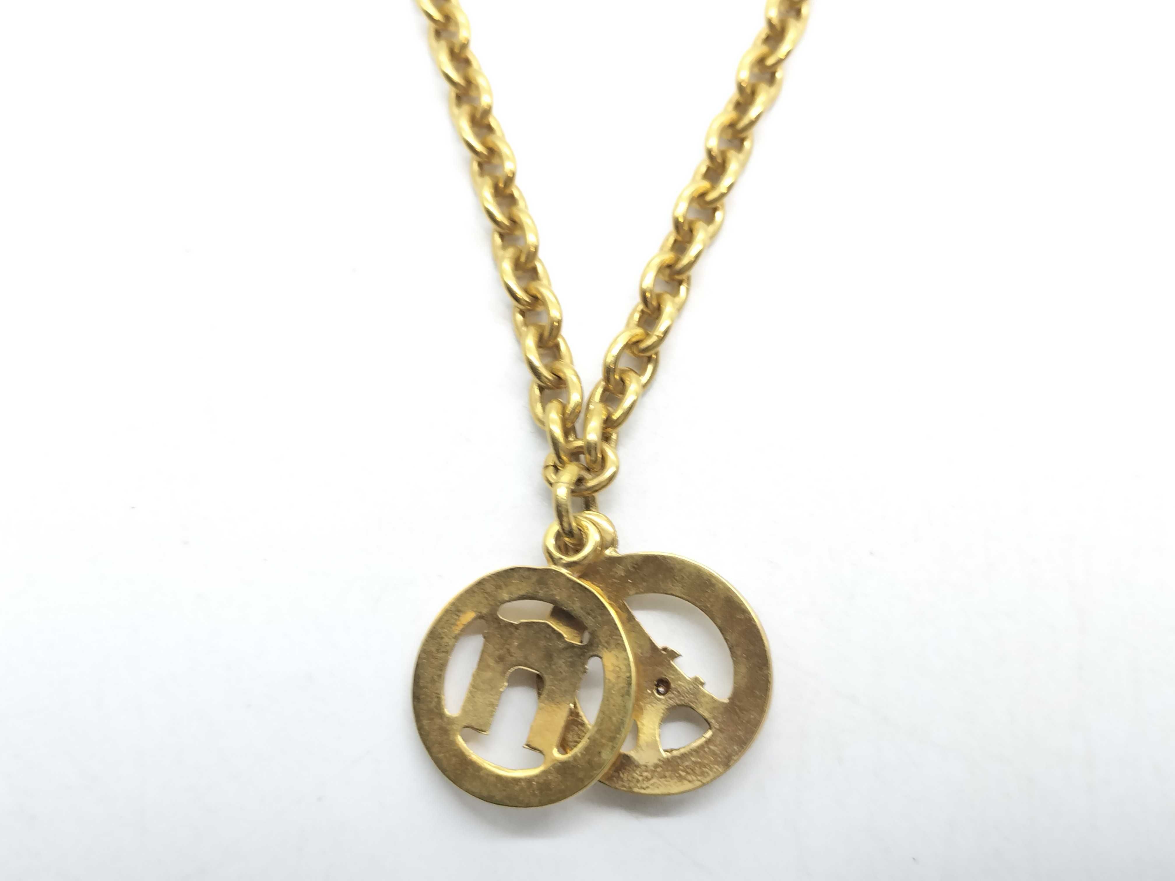 Gold Necklace with Eiffel Tower and Arc de Triomphe Motifs — view 4