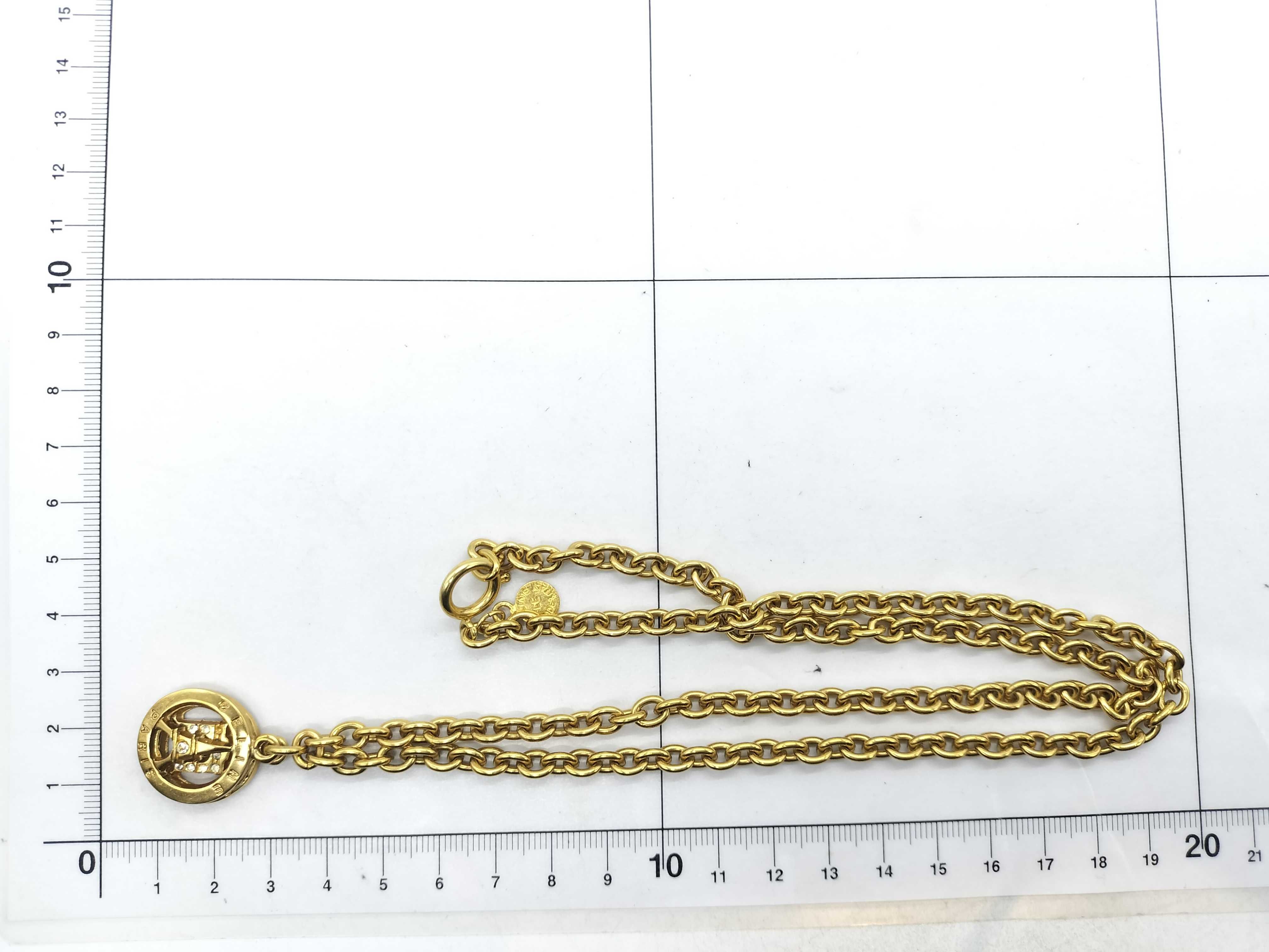 Gold Necklace with Eiffel Tower and Arc de Triomphe Motifs — view 8