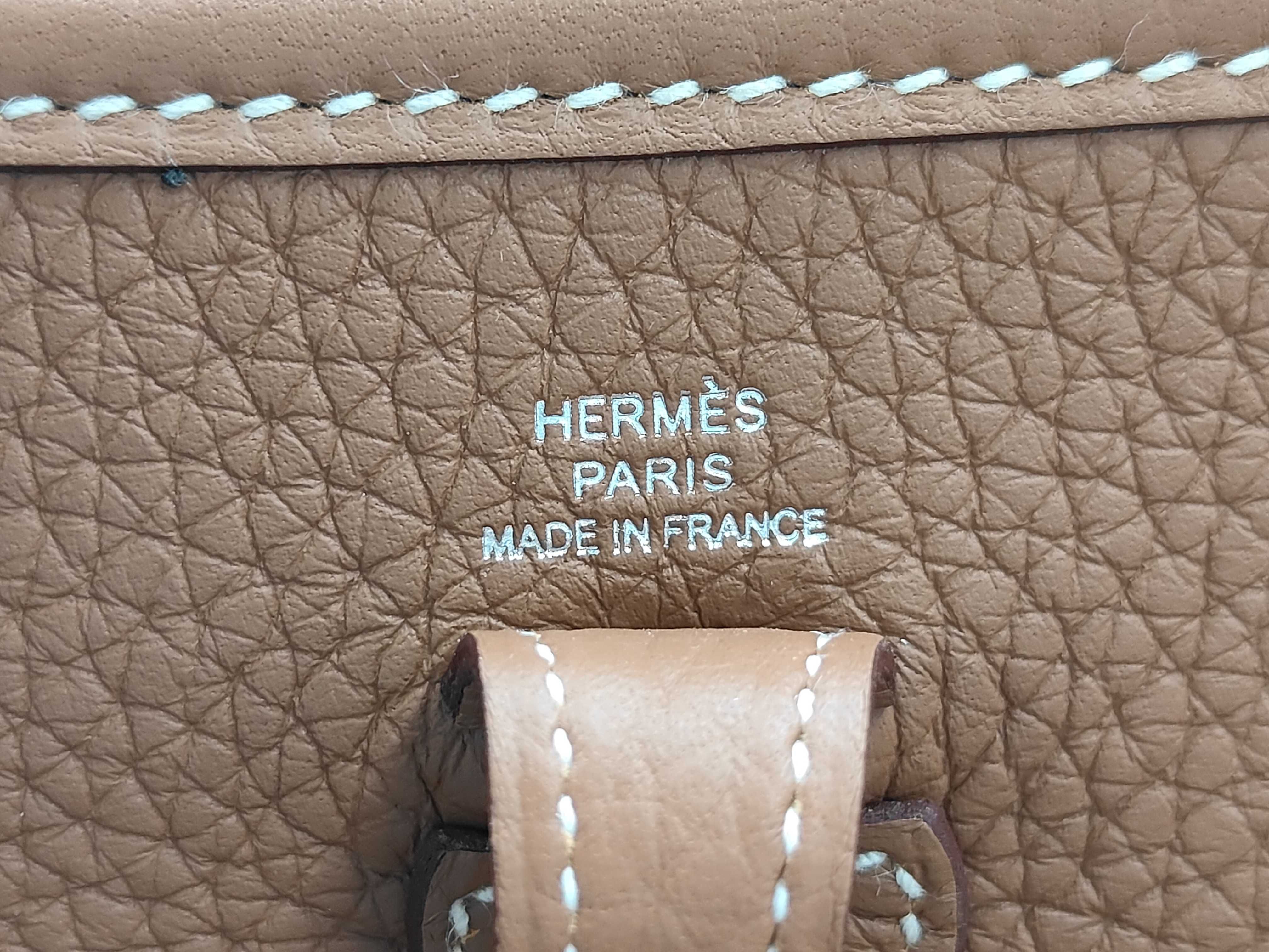 Mini Evelyne 16TPM Amazon Taurillon Clemence Mini Gold Silver Hardware K Stamp Shoulder Bag — view 7