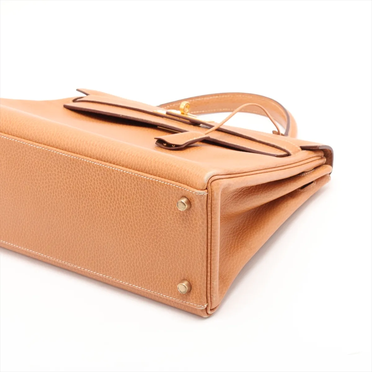 [Individually packaged] Hermes Kelly 32 Letournée Ardennes Natural Gold Hardware V: 1992 — view 3