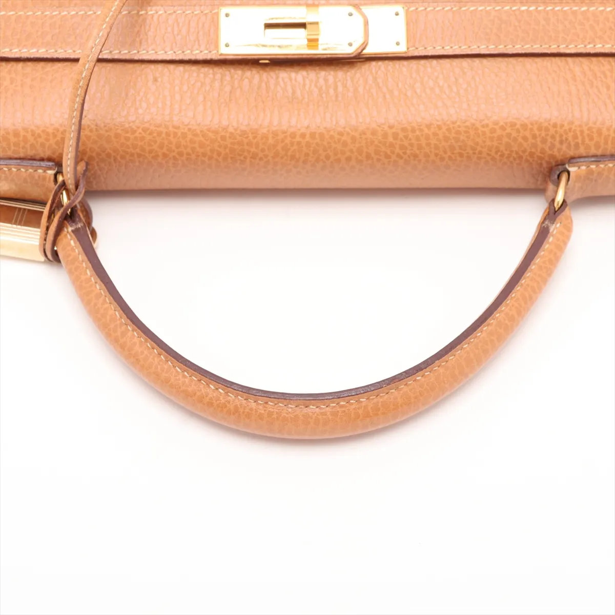 [Individually packaged] Hermes Kelly 32 Letournée Ardennes Natural Gold Hardware V: 1992 — view 5
