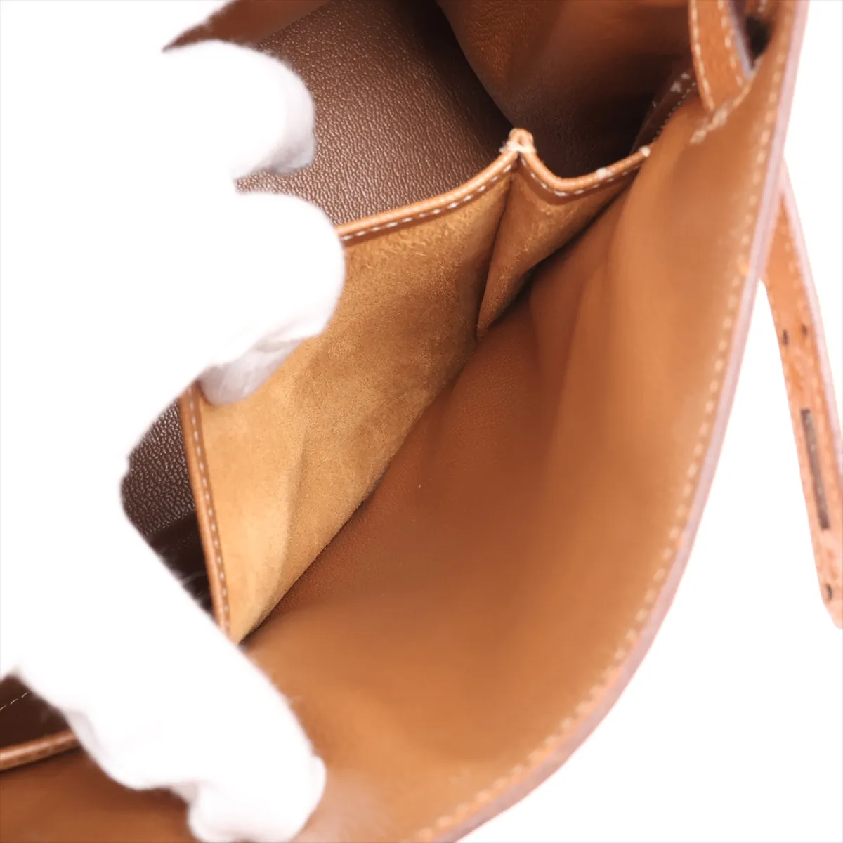 [Individually packaged] Hermes Kelly 32 Letournée Ardennes Natural Gold Hardware V: 1992 — view 10