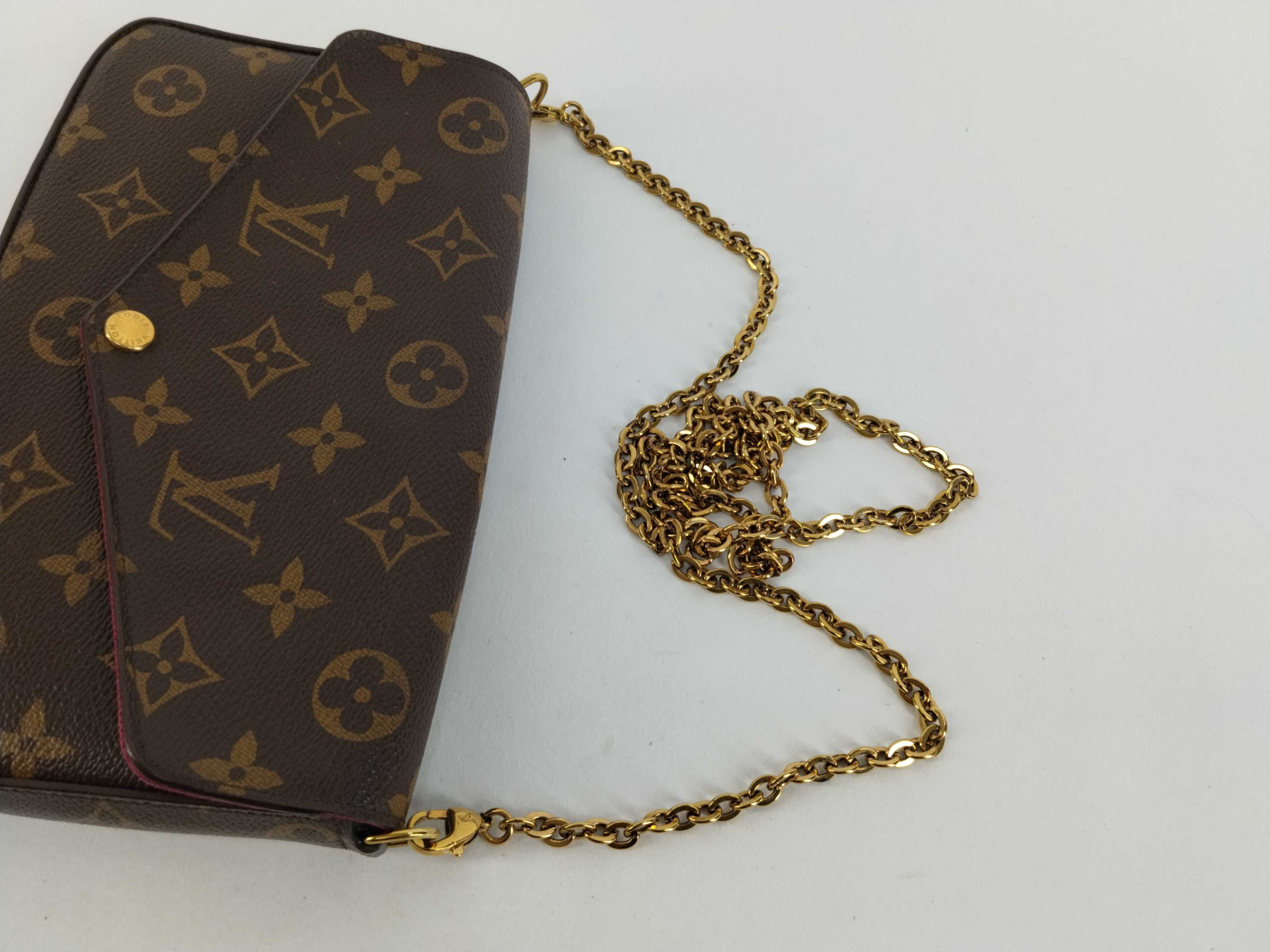 Monogram Louis Vuitton Pochette Chain Shoulder Bag — view 3