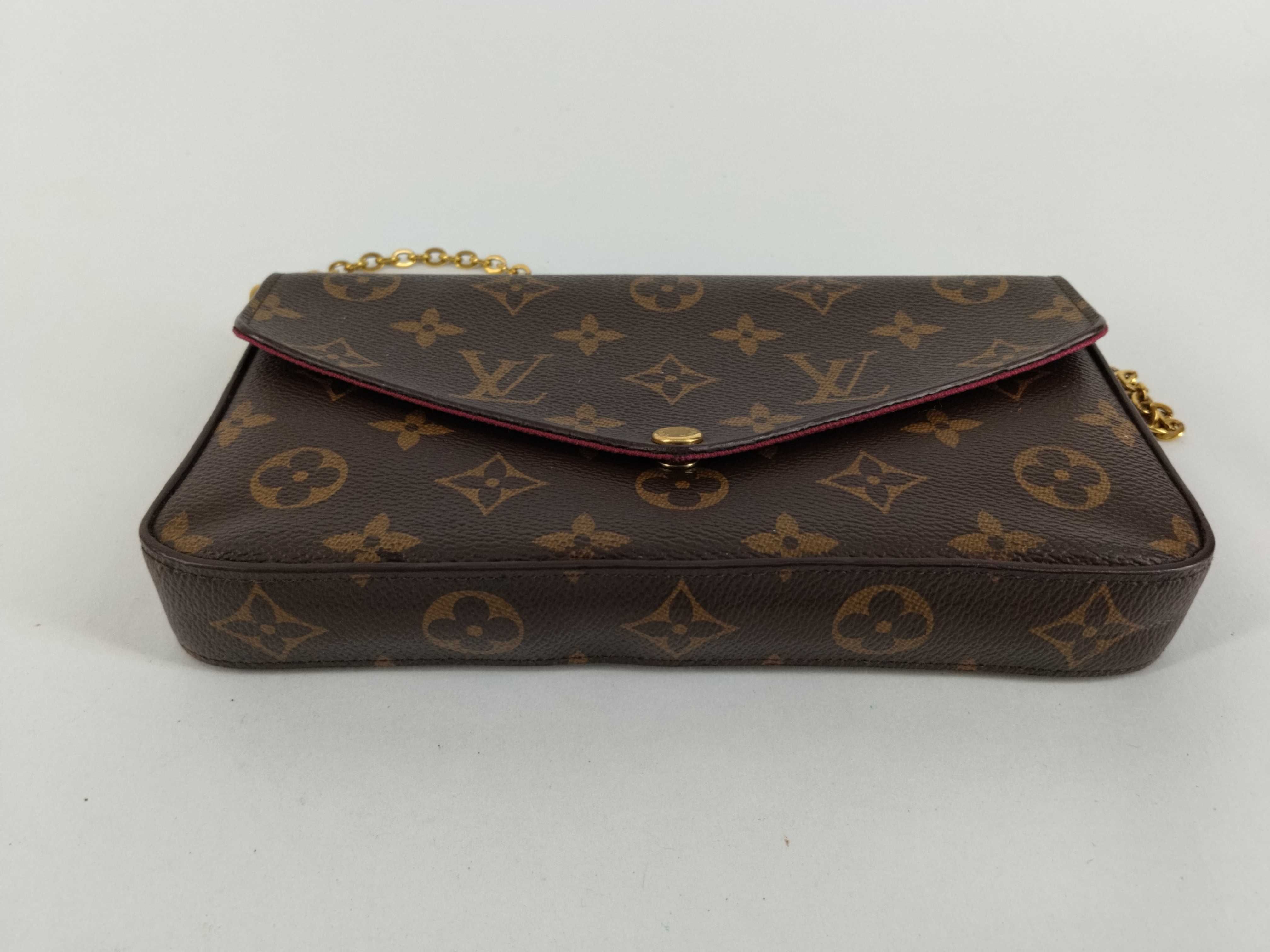 Monogram Louis Vuitton Pochette Chain Shoulder Bag — view 7