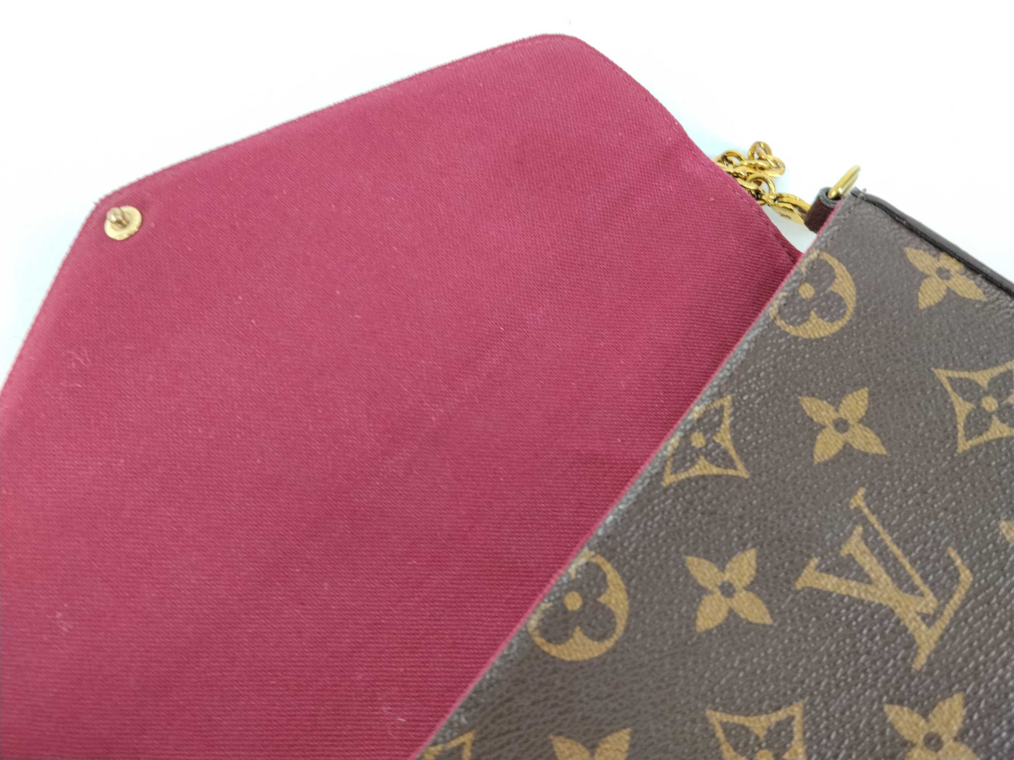 Monogram Louis Vuitton Pochette Chain Shoulder Bag — view 9
