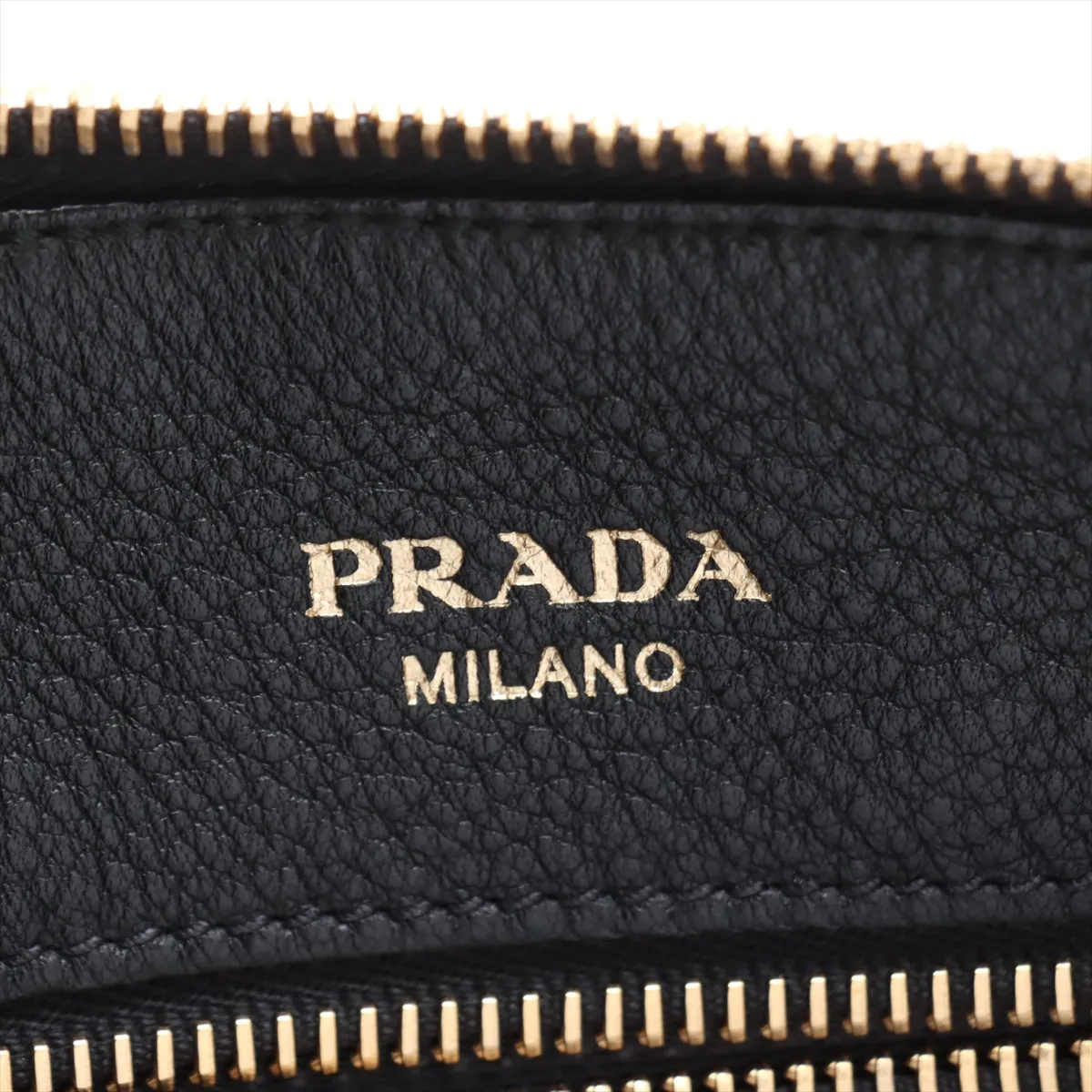 Vitello Daino Leather 2-Way Handbag, Black, 1BA111, Unsigned Guarantee Card — view 11