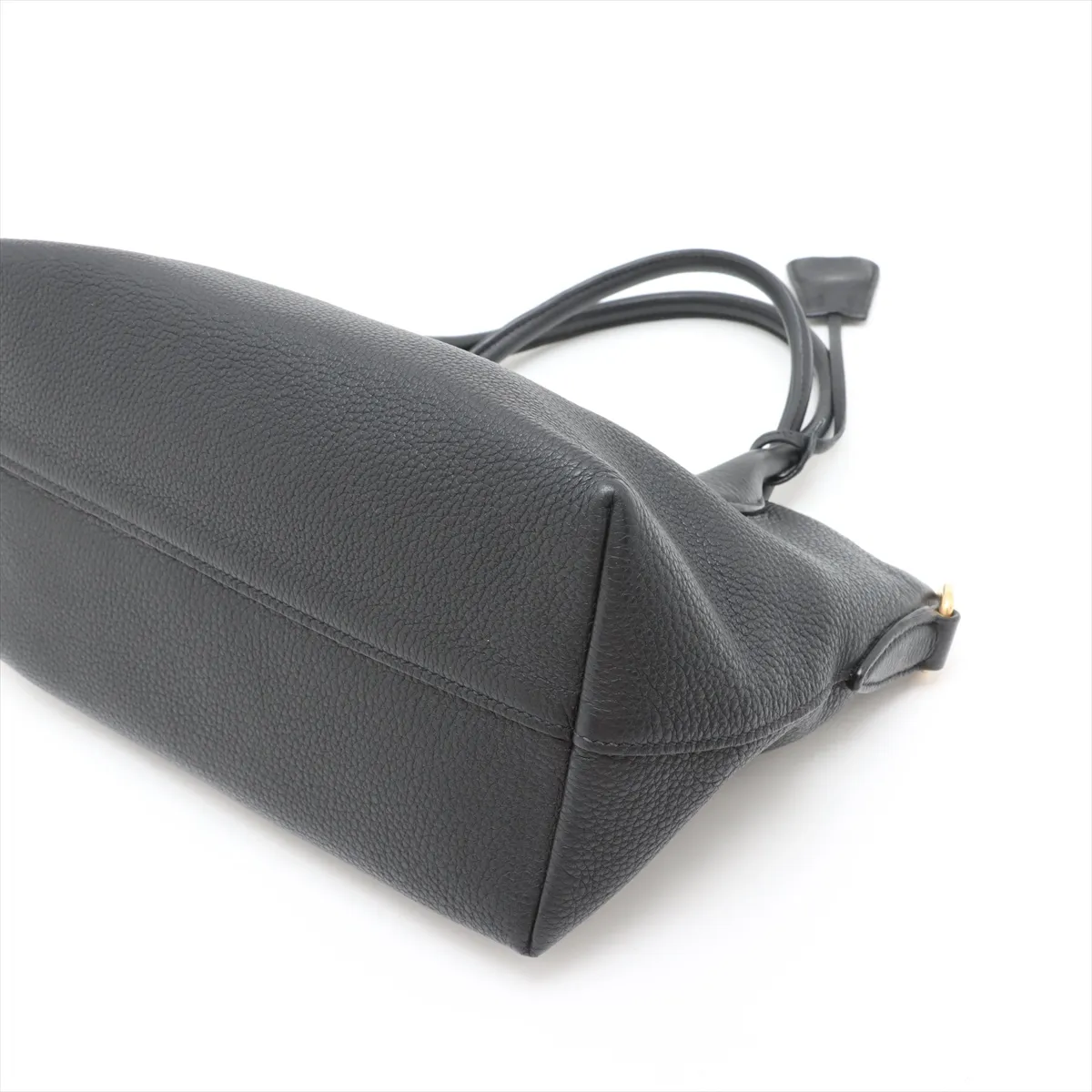 Vitello Daino Leather 2-Way Handbag, Black, 1BA111, Unsigned Guarantee Card — view 3
