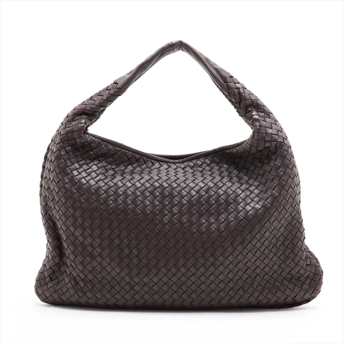 Intrecciato Hobo 115654 Leather Shoulder Bag Brown