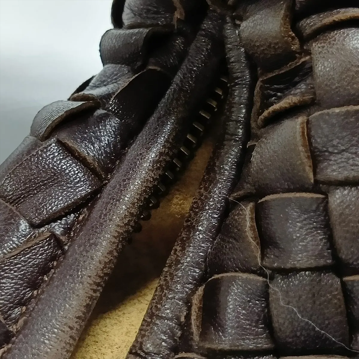 Intrecciato Hobo 115654 Leather Shoulder Bag Brown — view 13
